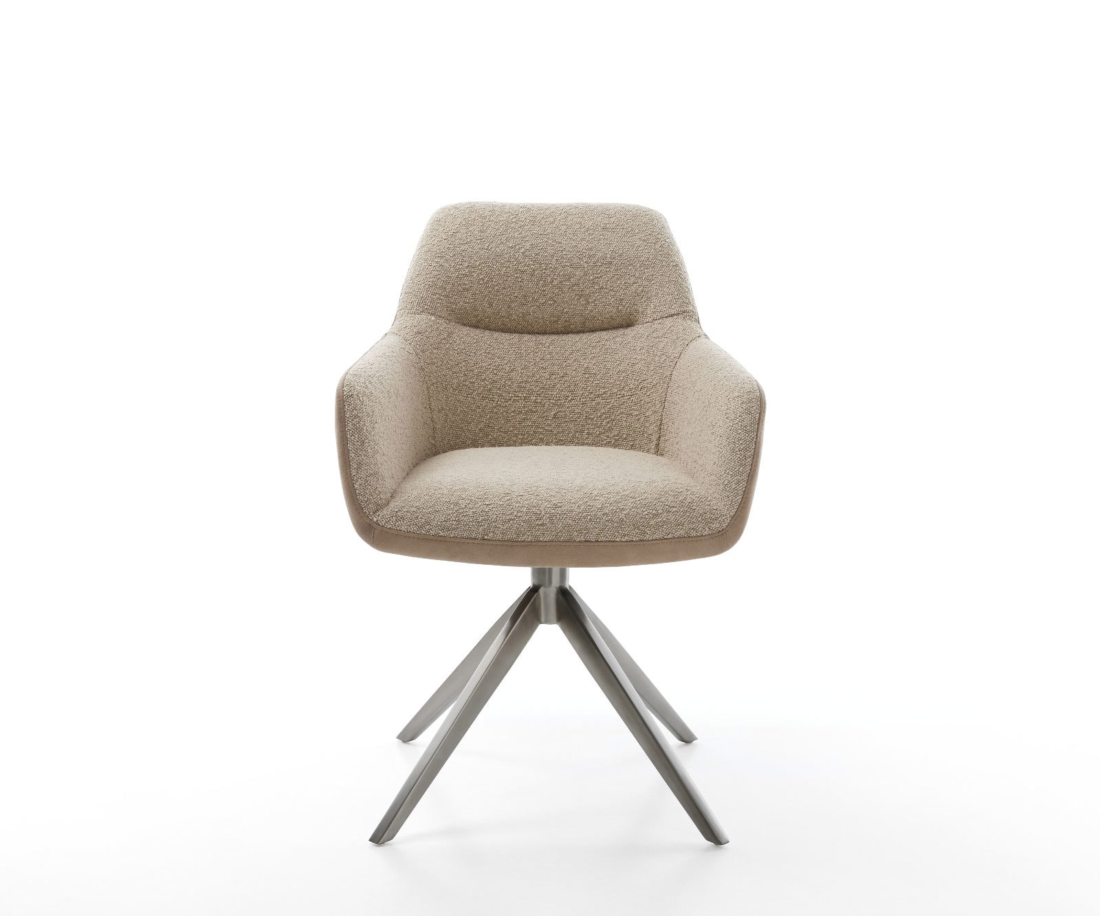 Draaistoel Pejo-Flex materiaalmix mud kruisframe breed roestvrij staal 360° draaibaar rocker-functie pocketveer kern 1 Draaistoel Pejo-Flex materiaalmix mud kruisframe breed roestvrij staal 360° draaibaar rocker-functie pocketveer kern 1