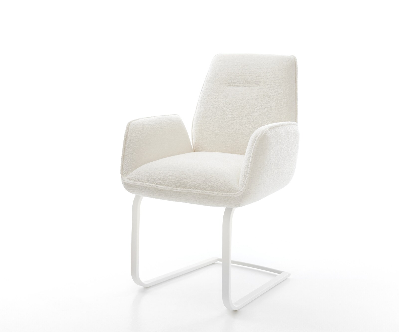 Sledemodel Zoa-Flex bouclé zacht beige sledemodel vlak wit pocketveer kern 1