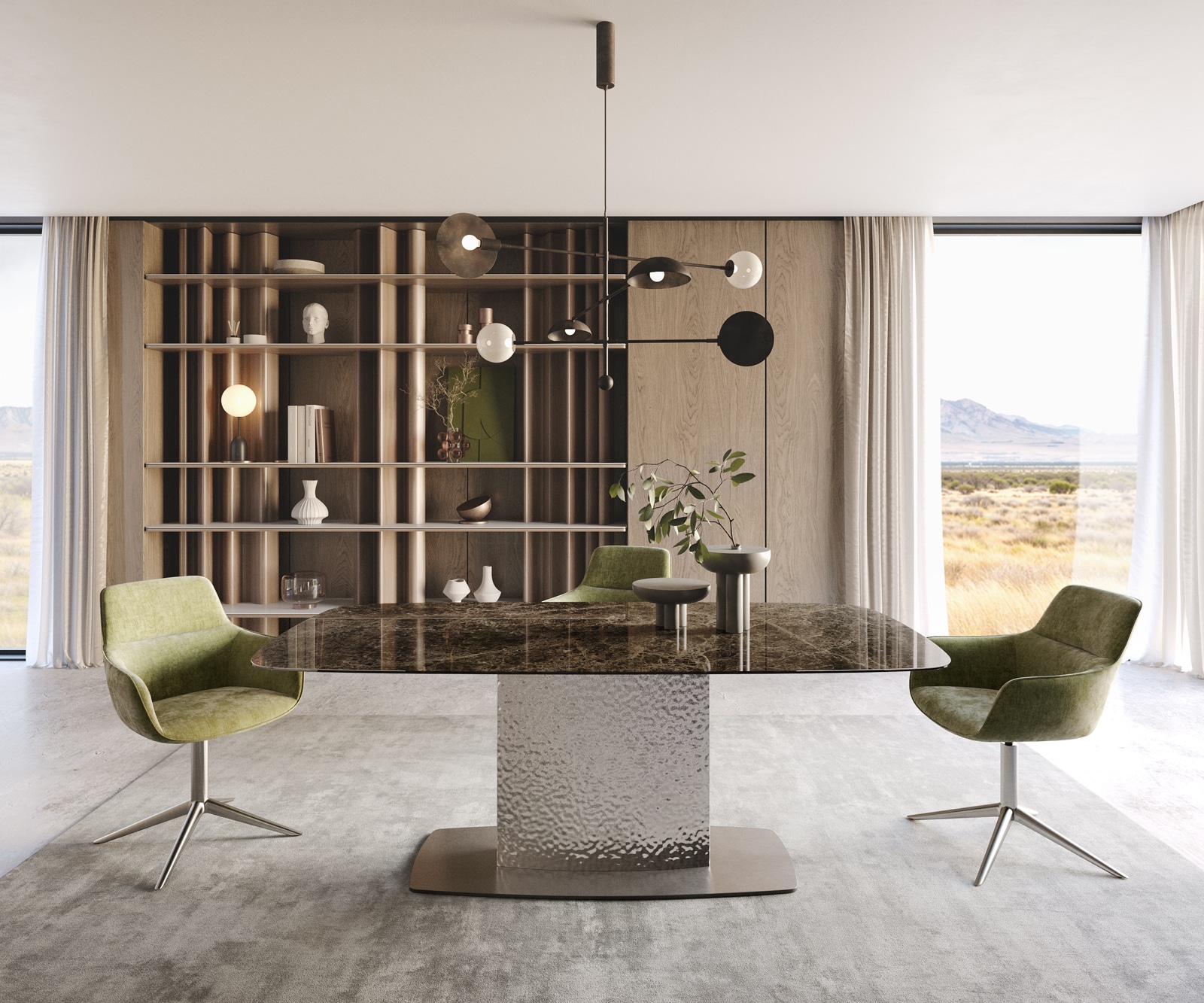 Eetkamertafel Edge Boot 200x100 Laminam® Emperador Extra Lucidato donkerbruin Wave roestvrij staal 6 Eetkamertafel Edge Boot 200x100 Laminam® Emperador Extra Lucidato donkerbruin Wave roestvrij staal 6