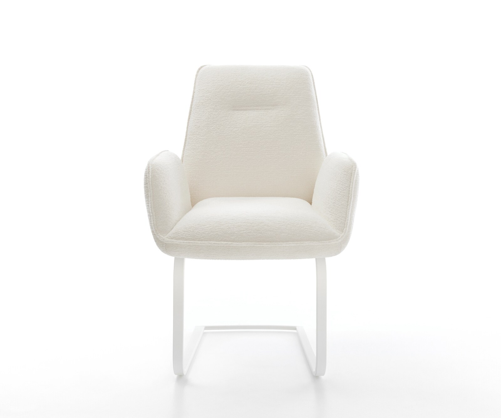 Sledemodel Zoa-Flex bouclé zacht beige sledemodel vlak wit pocketveer kern 2