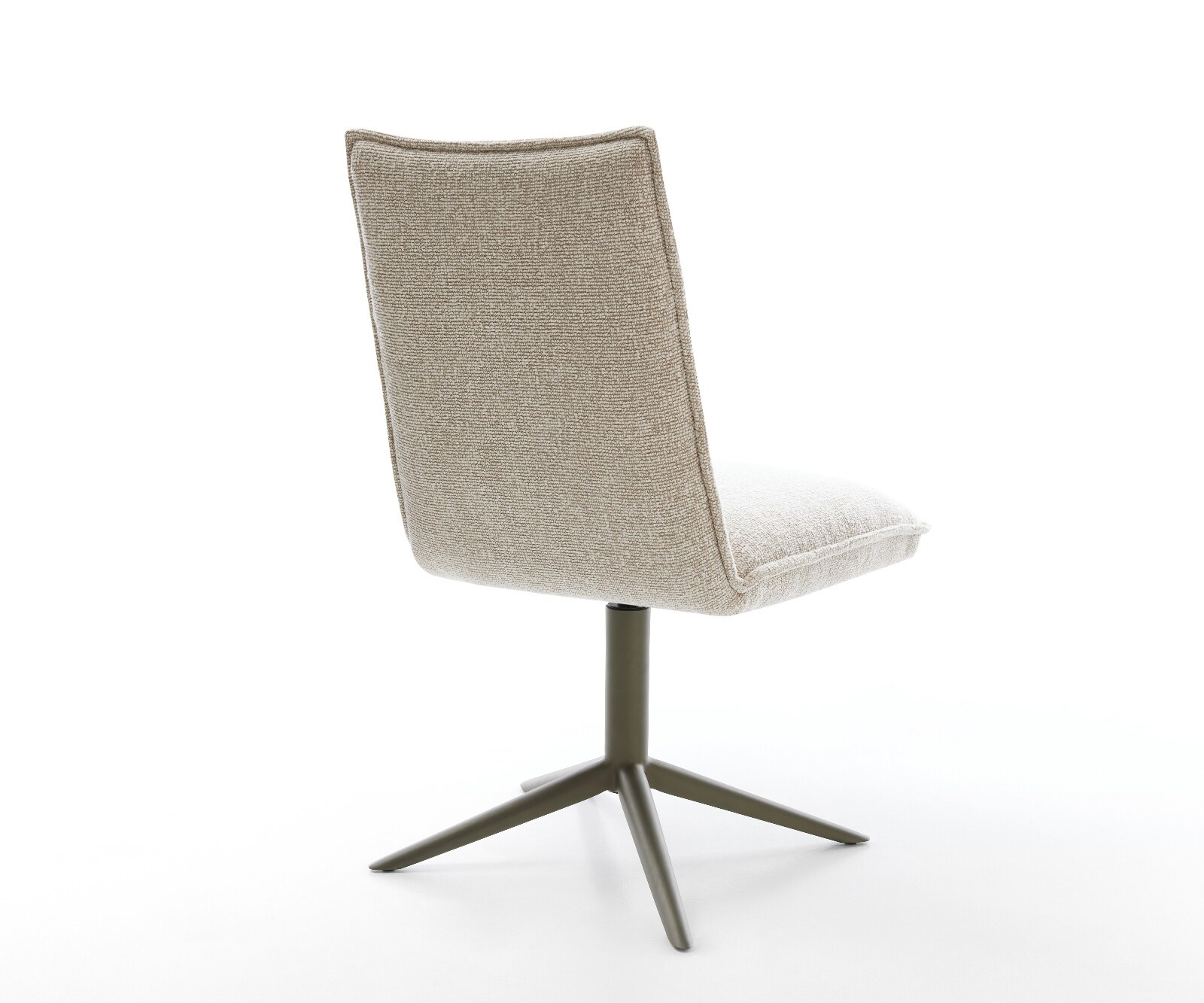 Draaistoel Lelio-Flex geweven stof beige kruispoot afwerking met titanium 360° draaibaar rocker-functie pocketveer kern 5