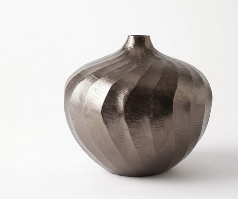 Vaas Torvia B25 x D25 x H23 cm Aluminium Mokka Bronze Handgemaakt