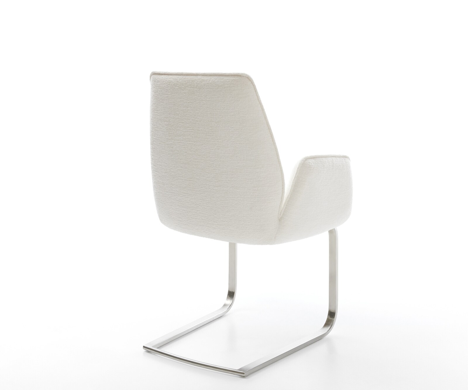 Sledemodel Zoa-Flex bouclé zacht beige sledemodel vlak roestvrij staal pocketveer kern 4