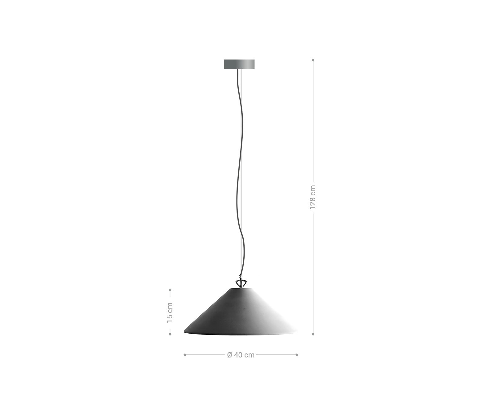 Hanglamp Fatua 40 cm Beton 60 W pendellamp lamp 8