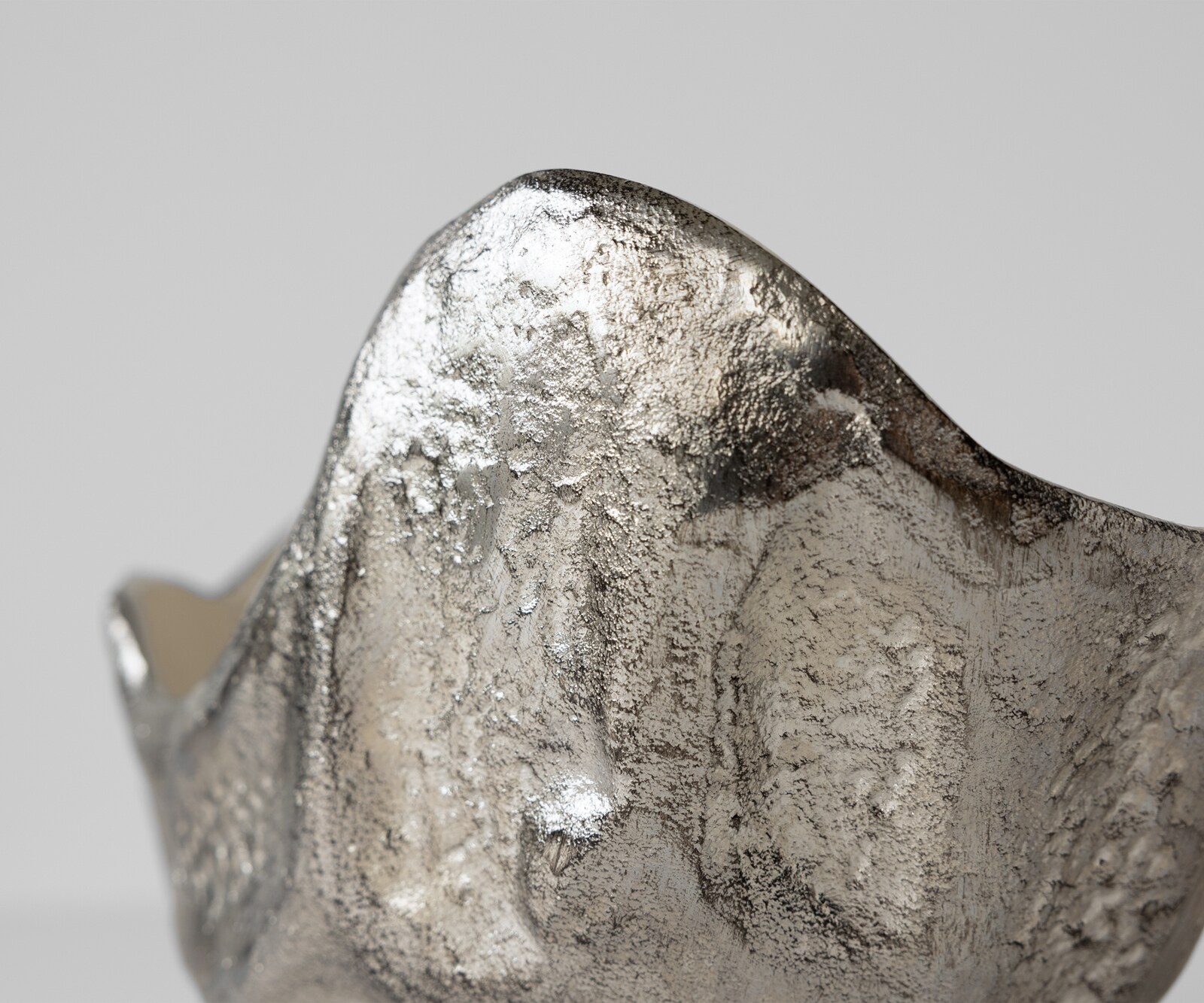 Schaal Valena B33 x D20 x H22 cm Aluminium Platin Opal Handgemaakt 5