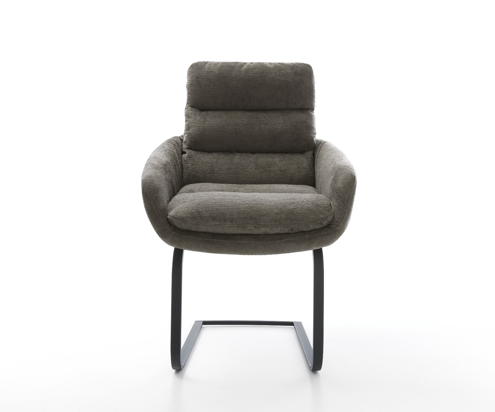 Sledemodel Abelia-Flex met armleuning bouclé zacht mud sledemodel vlak zwart 2