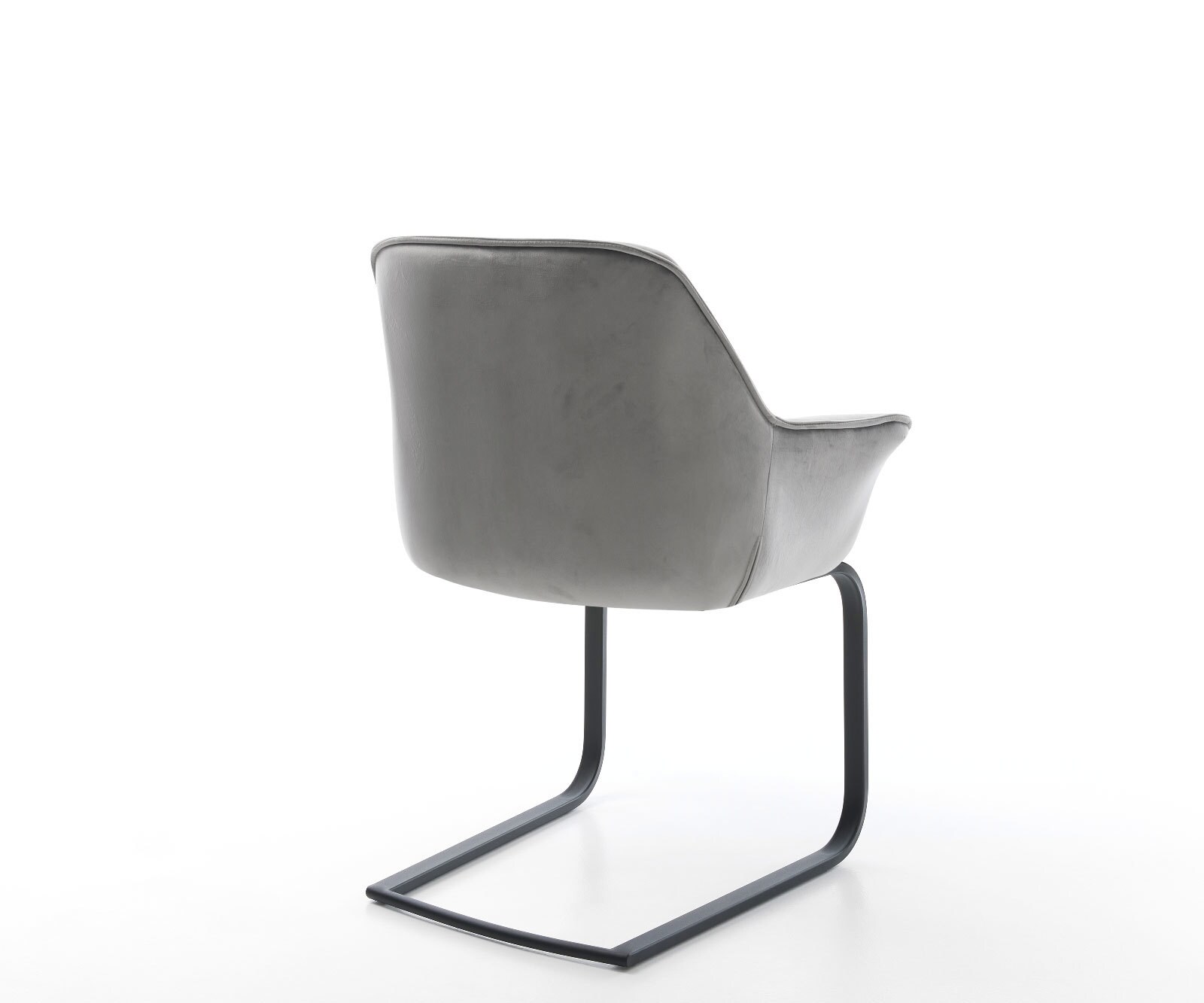 Sledemodel Keila-Flex met armleuning fluweel grijs sledemodel vlak zwart 5