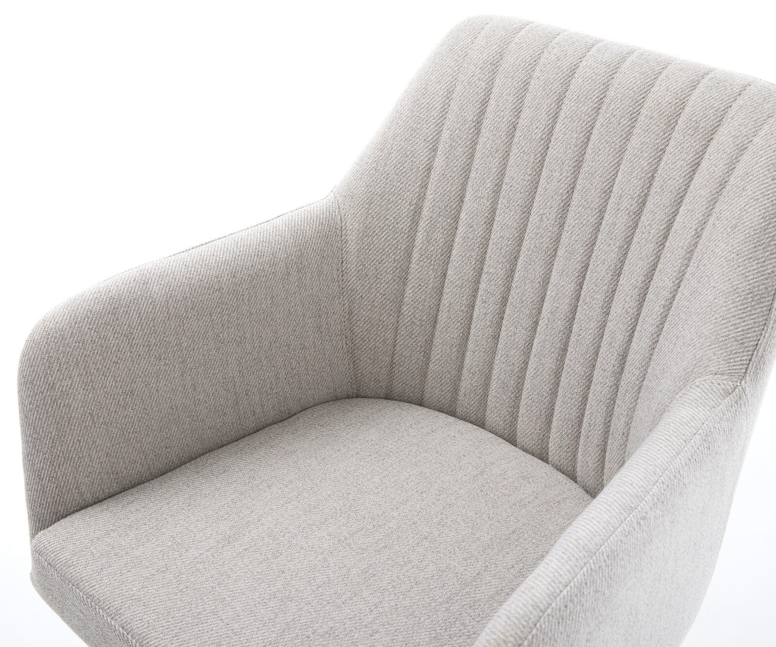 Draaistoel Greg-Flex stripes lichtgrijs kruisframe breed zwart 360° draaibaar rocker-functie pocketveer kern 3