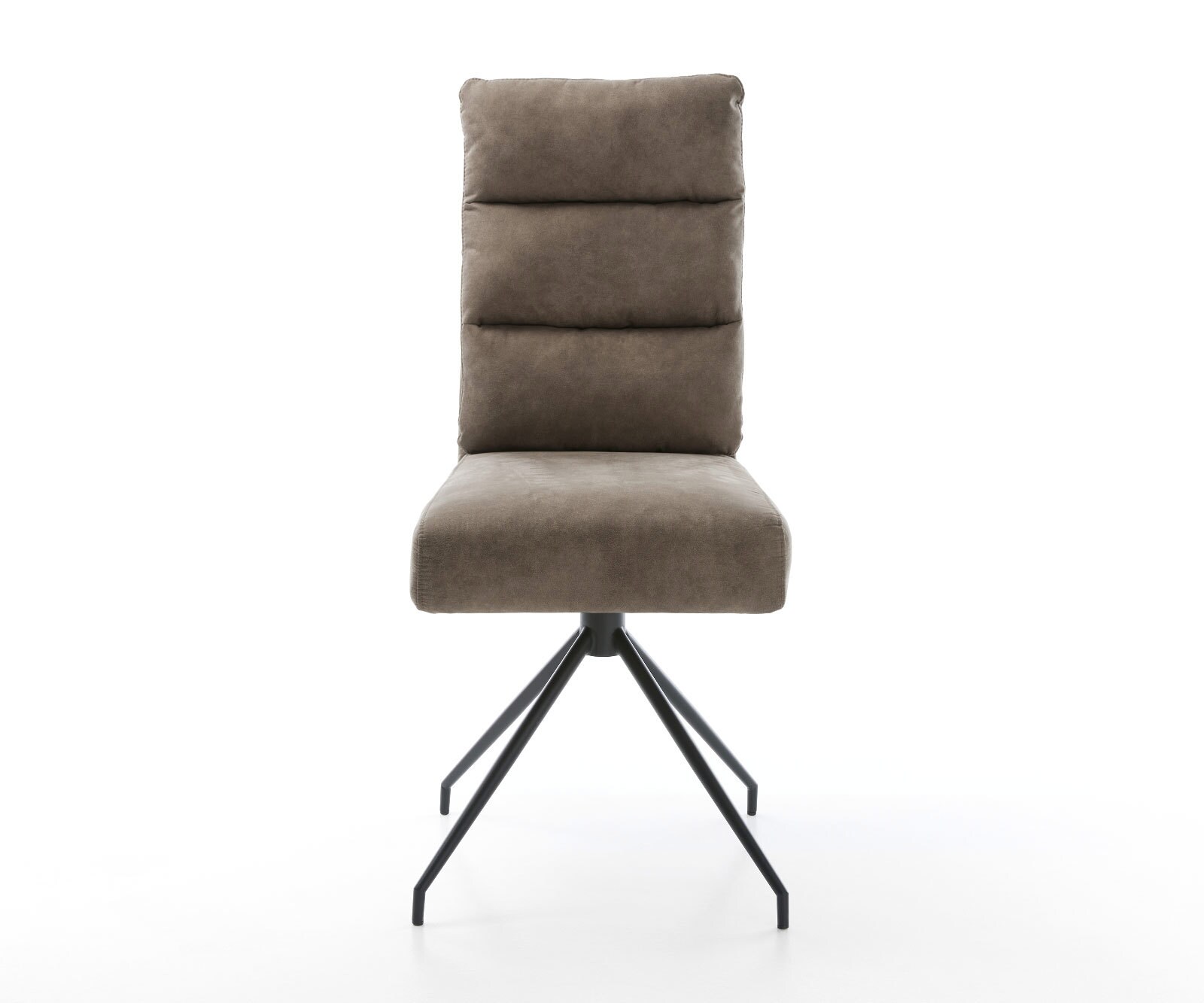 Eetkamerstoel Pela-Flex microvelours taupe vintage kruisframe conisch zwart pocketveer kern 1 Eetkamerstoel Pela-Flex microvelours taupe vintage kruisframe conisch zwart pocketveer kern 1