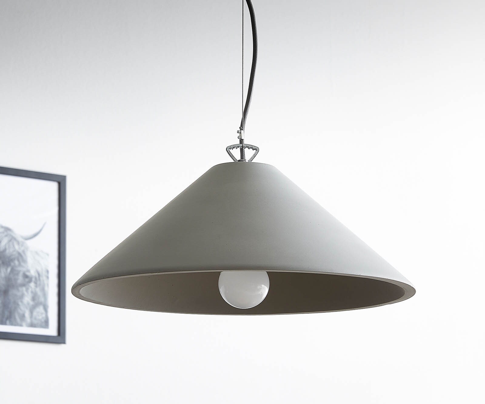 Hanglamp Fatua 40 cm Beton 60 W pendellamp lamp 3