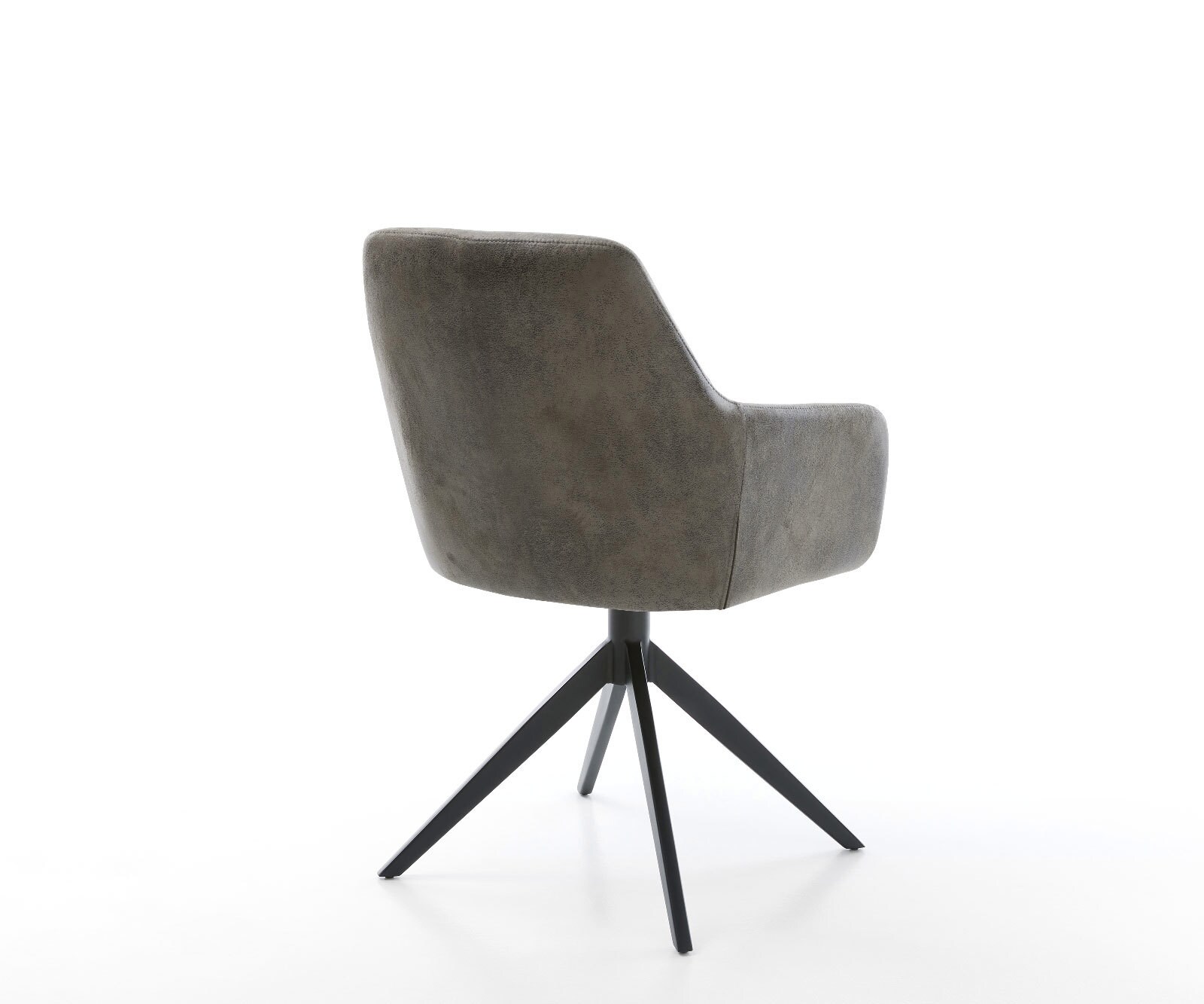 Draaistoel Pejo-Flex microvelours grijs antiek kruisframe breed zwart 360° draaibaar rocker-functie pocketveer kern 4