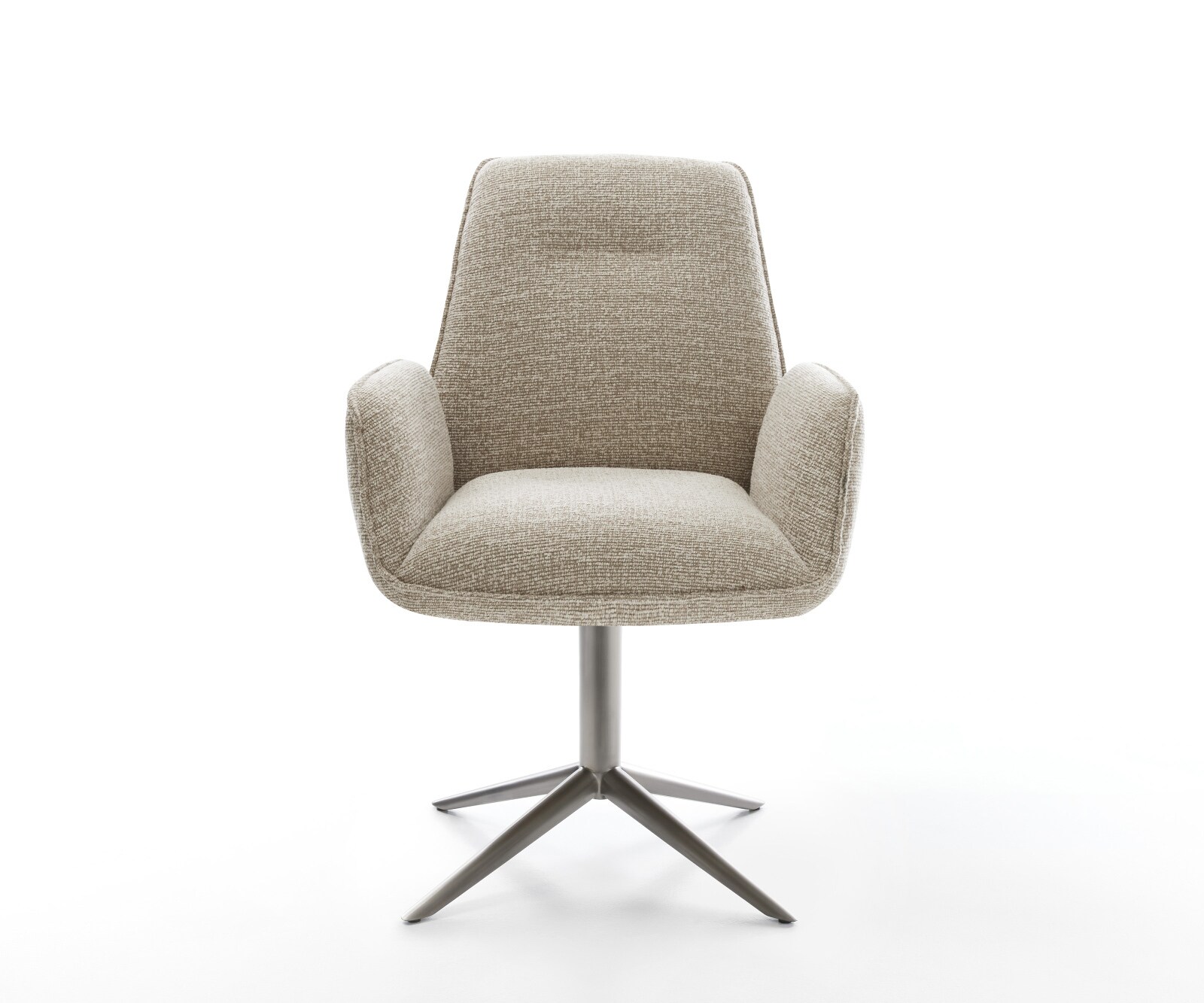 Draaistoel Zoa-Flex geweven stof beige kruispoot grafiet 360° draaibaar rocker-functie pocketveer kern 1