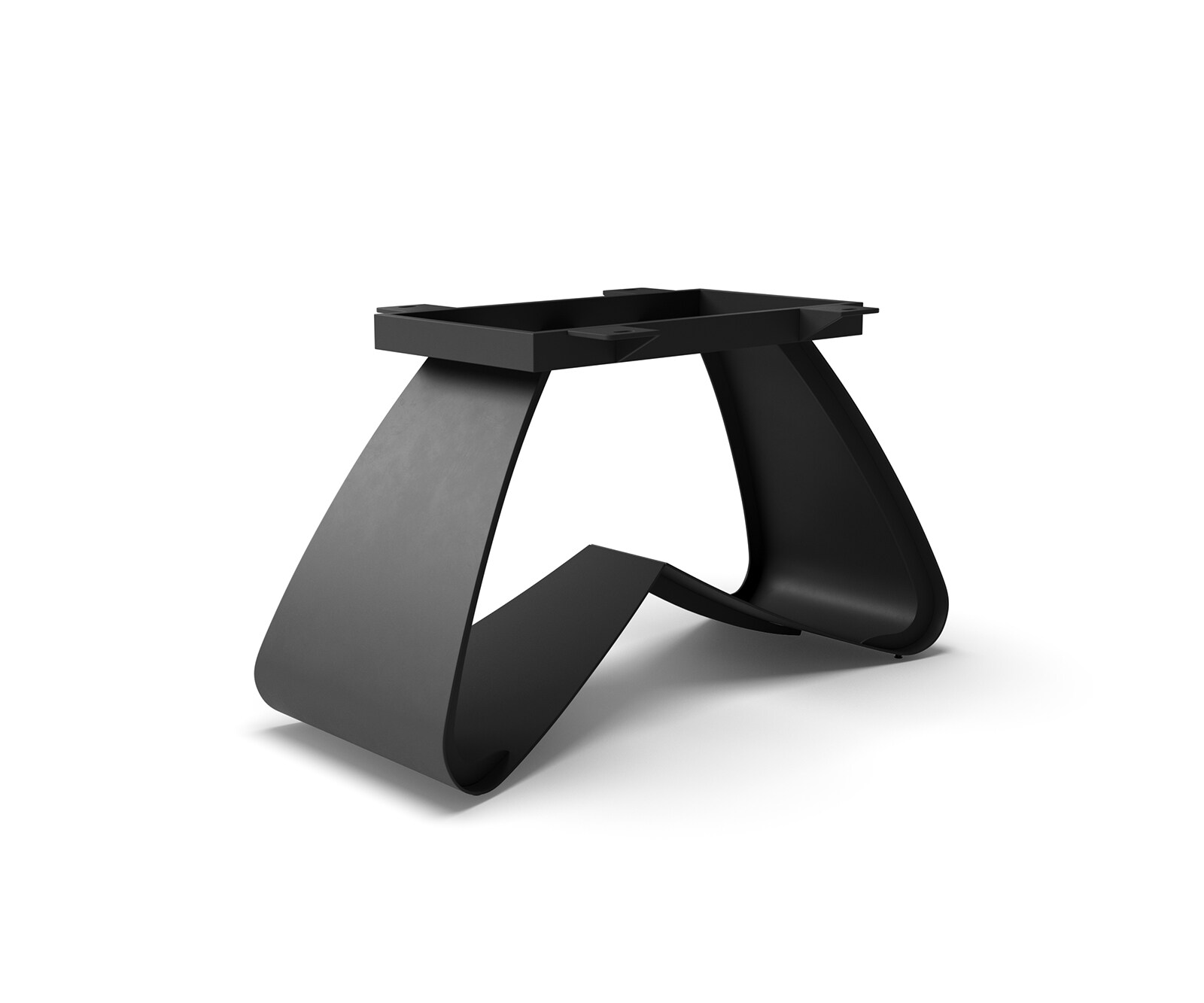 W-frame metaal zwart voor tafelbladen vanaf 200 cm