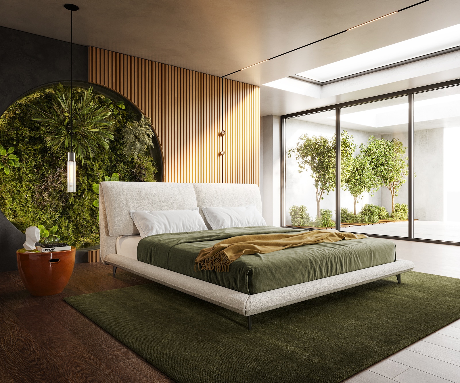 Gestoffeerd bed Cusino 180x200 cm Bouclé crème-wit Gestoffeerd bed Cusino 180x200 cm Bouclé crème-wit