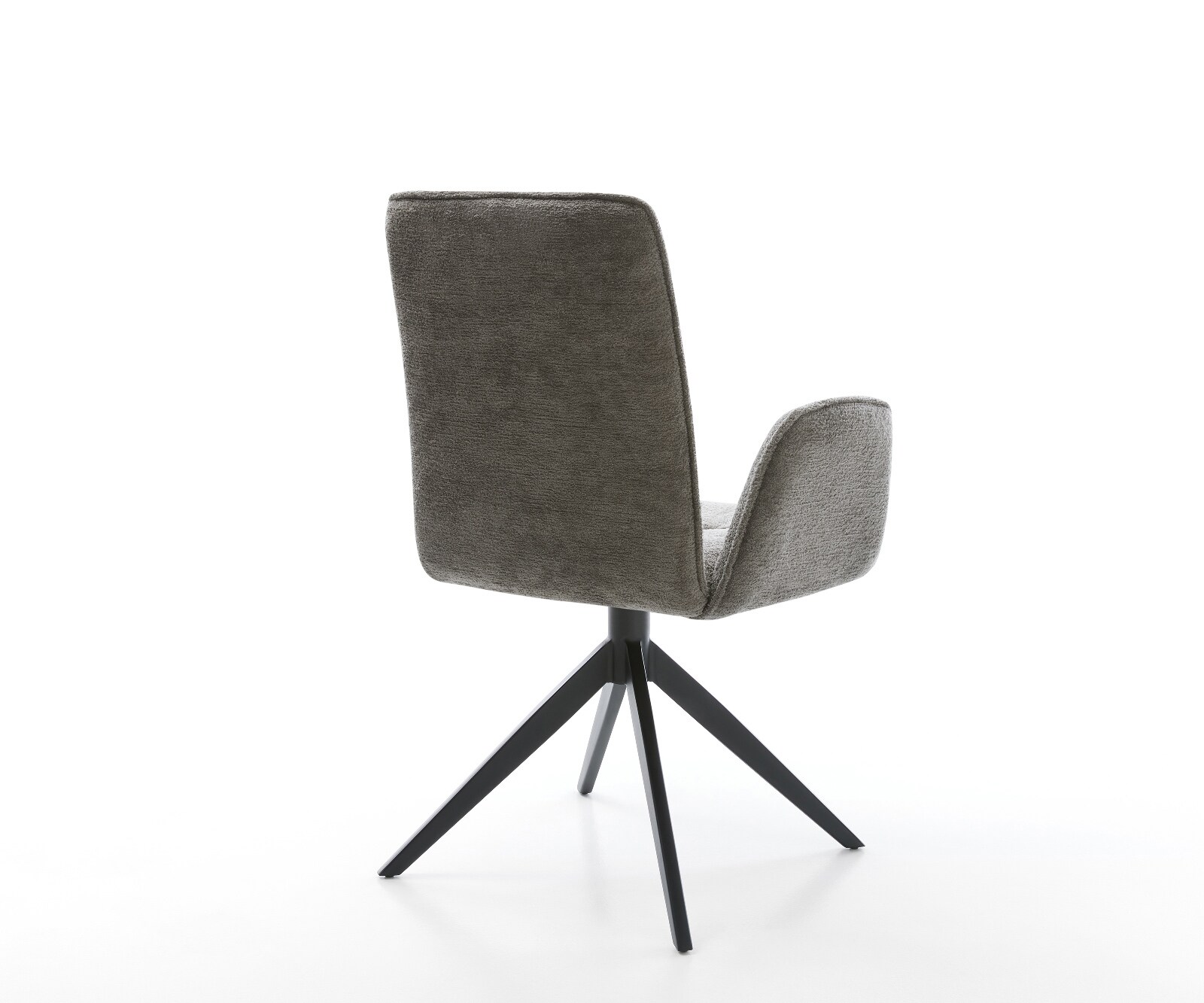 Draaistoel Vinja-Flex bouclé zacht mud kruisframe breed zwart 360° draaibaar rocker-functie 5