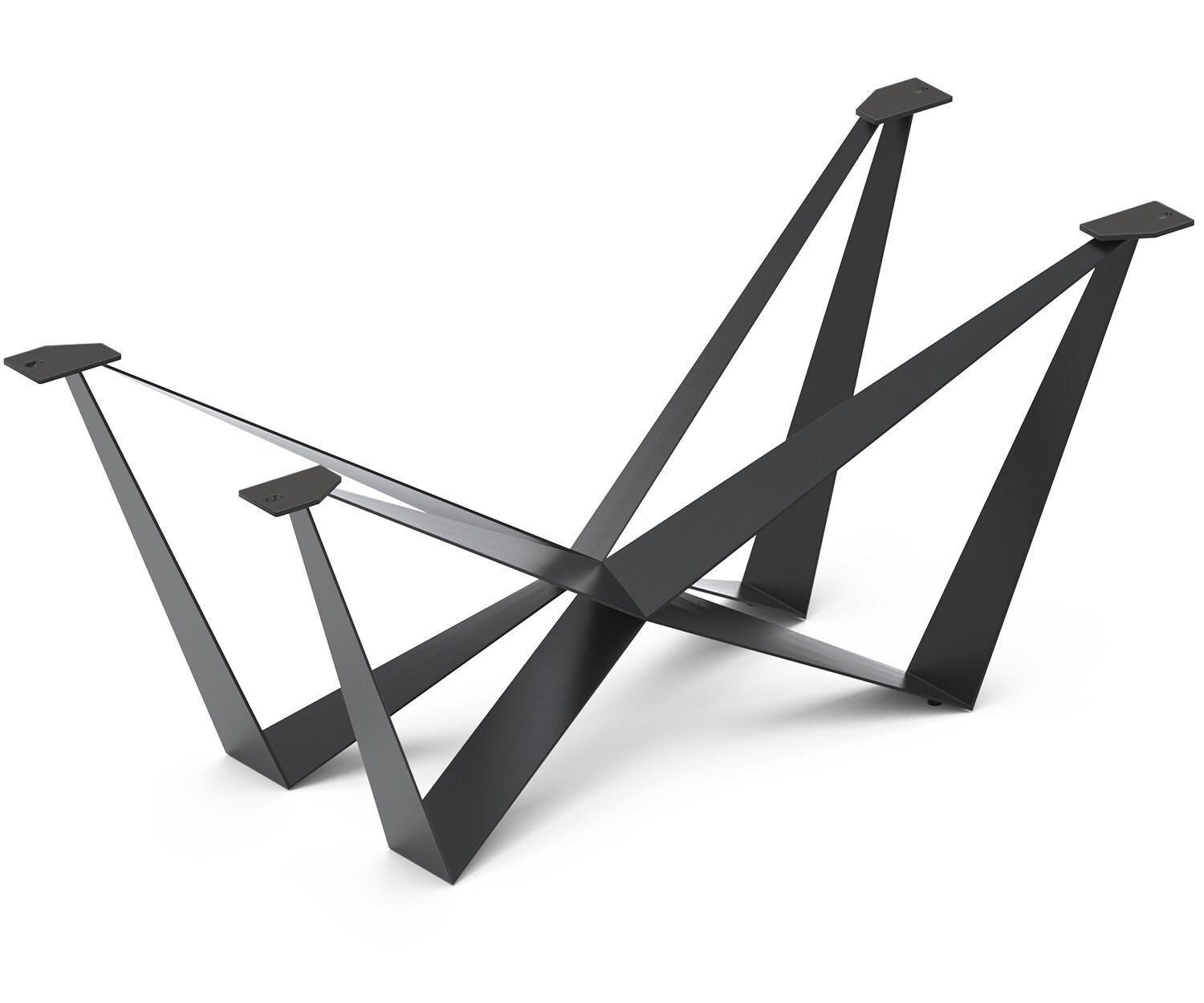 Tafelframe Spider metaal effect afwerking titanium tafelbladen vanaf 200 cm 3