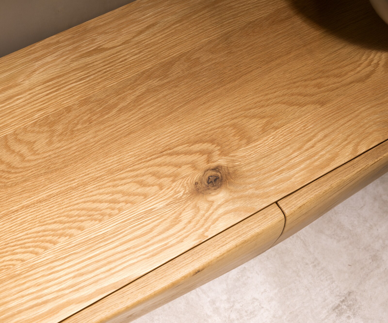 Dressoir New Live-Edge 145 cm eiken natuur 3 deuren glasonderstel 5