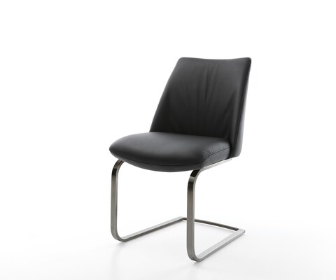 Sledemodel Elso-Flex echt leer zwart sledemodel vlak grafiet pocketveer kern
