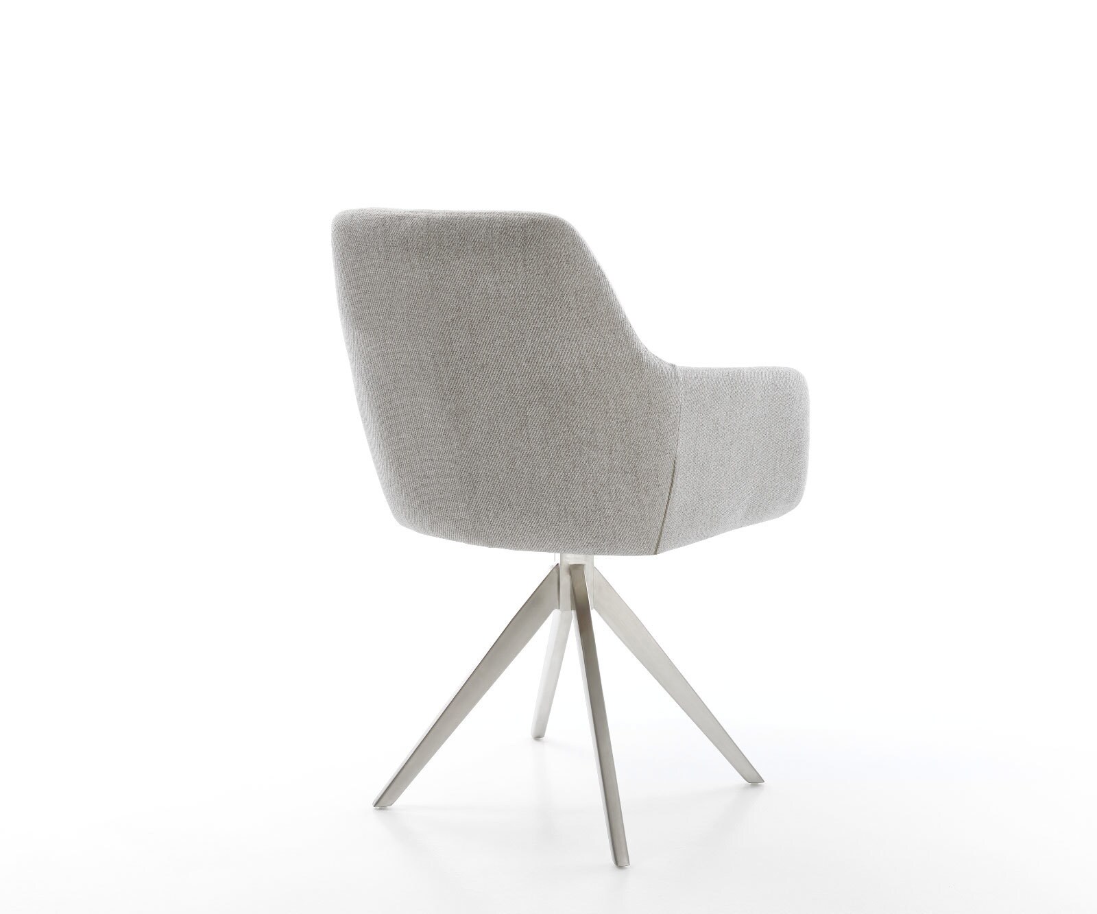 Eetkamerstoel Pejo-Flex stripes lichtgrijs kruisframe hoekig roestvrij staal pocketveer kern 4 Eetkamerstoel Pejo-Flex stripes lichtgrijs kruisframe hoekig roestvrij staal pocketveer kern 4