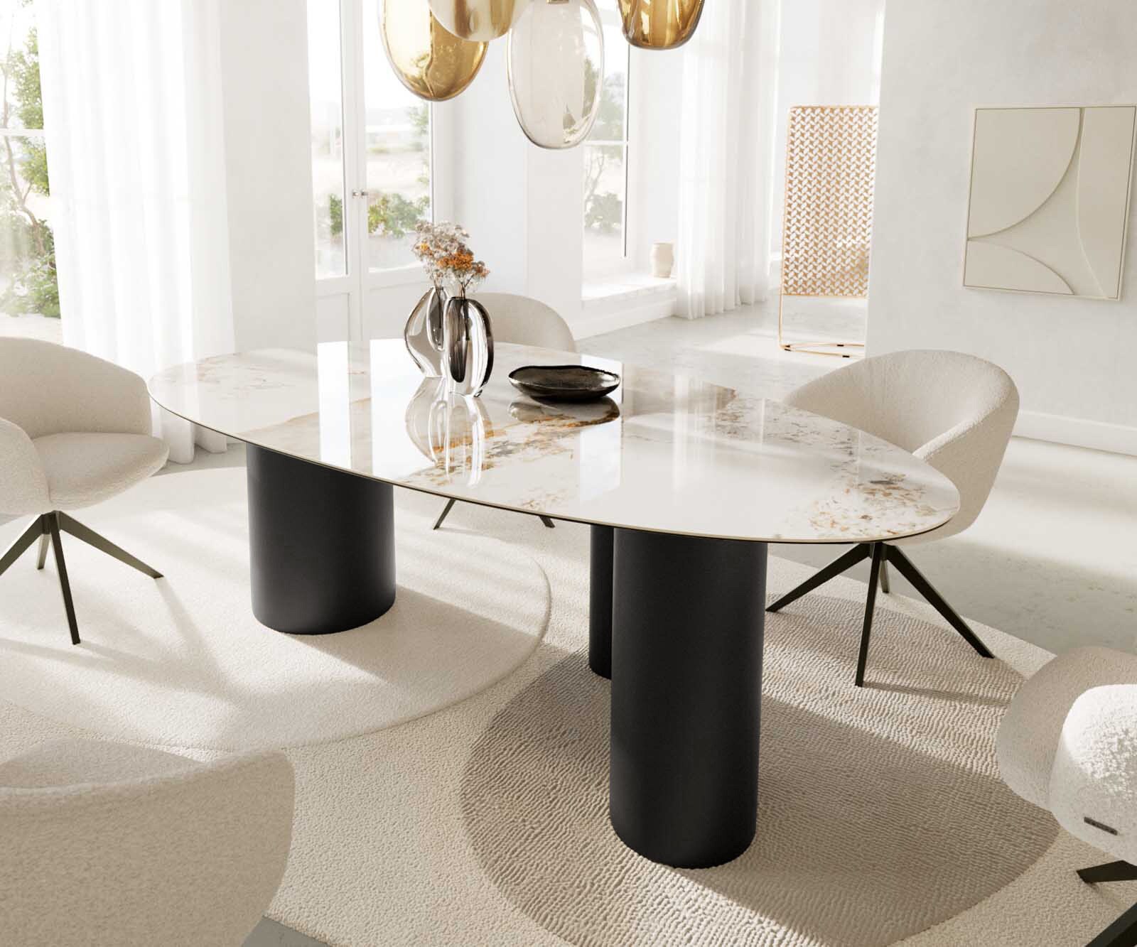 Tafelpoten Troa metaal zwart voor tafelbladen vanaf 200 cm 2 Tafelpoten Troa metaal zwart voor tafelbladen vanaf 200 cm 2