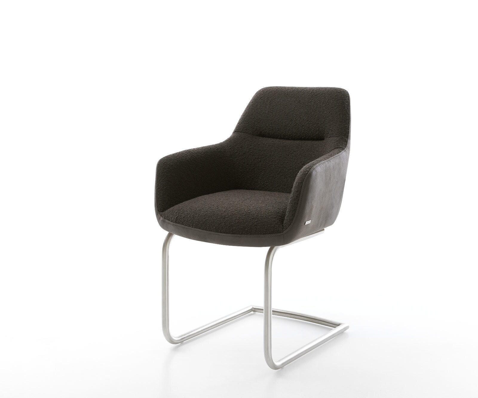 Sledemodel Pejo-Flex materiaalmix zwart sledemodel rond roestvrij staal pocketveer kern