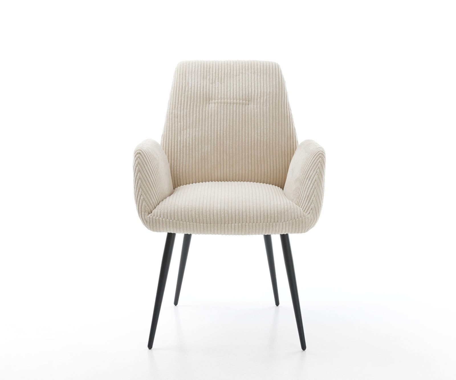 Eetkamerstoel Zoa-Flex koord beige 4-poot conisch zwart pocketveer kern 1