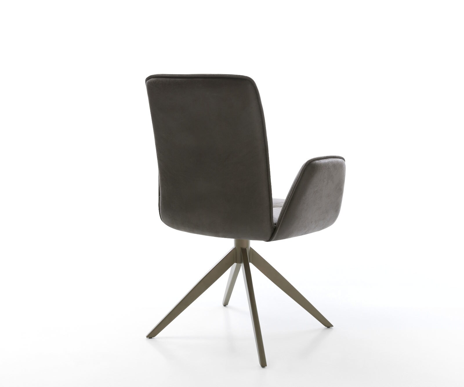 Draaistoel Vinja-Flex microvelours antraciet vintage kruisframe breed afwerking met titanium 360° draaibaar rocker-functie 4