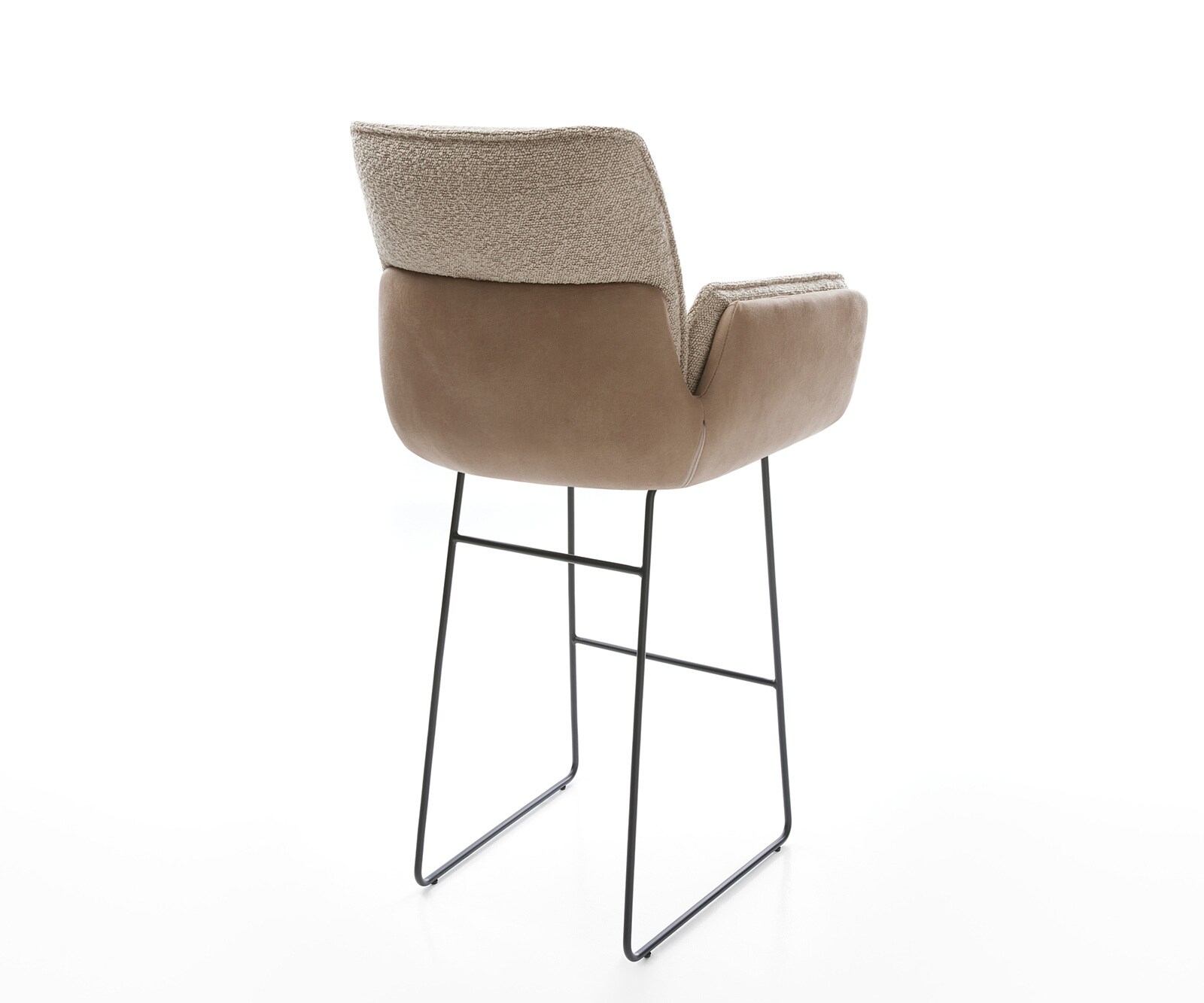 Barstoel Nela-Flex materiaalmix Mud sledebeen metalen frame pocketvering 4 Barstoel Nela-Flex materiaalmix Mud sledebeen metalen frame pocketvering 4