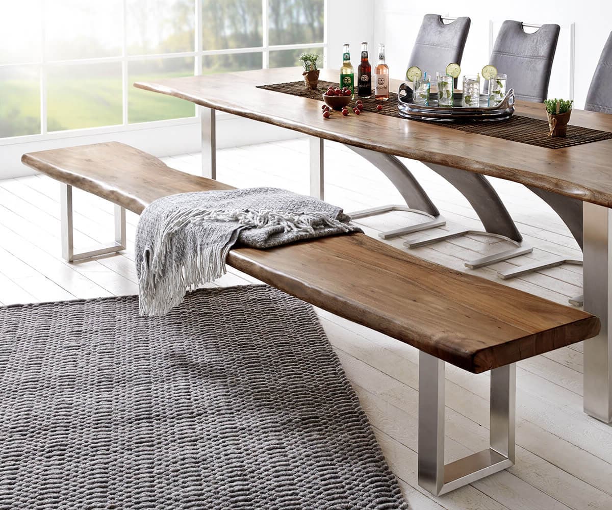 Zitplaat Live-Edge boombank 295x40x5 acacia bruin 1 Zitplaat Live-Edge boombank 295x40x5 acacia bruin 1