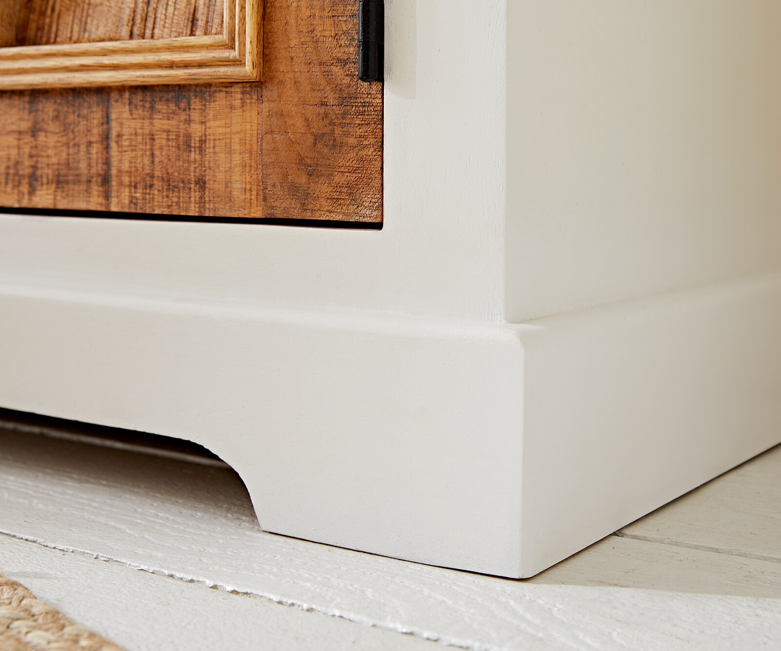 Hoge-badmeubelkast Casa 45x190 cm mango wit natuur  1 Hoge-badmeubelkast Casa 45x190 cm mango wit natuur  1