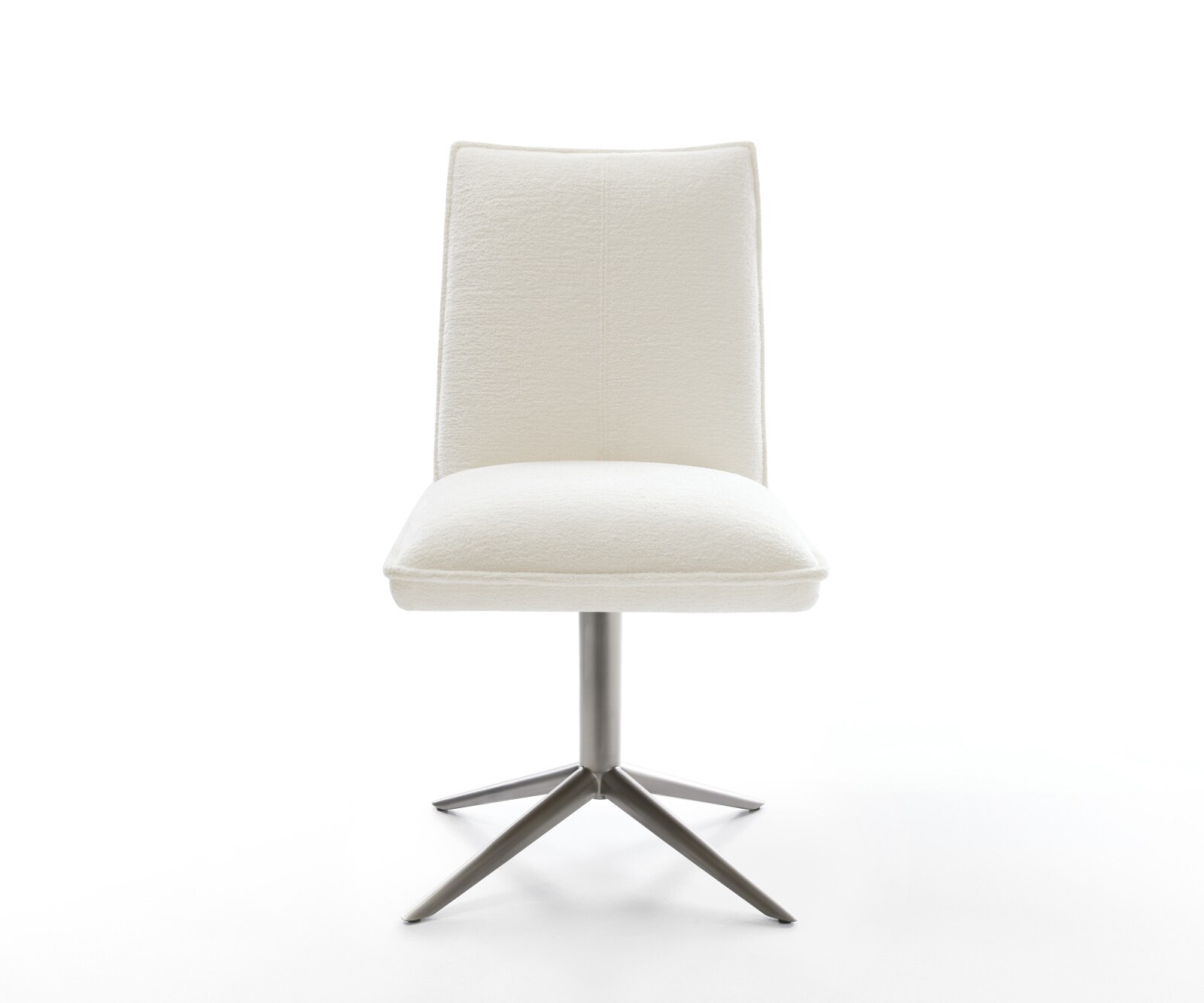 Draaistoel Lelio-Flex bouclé zacht beige kruispoot grafiet 360° draaibaar rocker-functie pocketveer kern 2