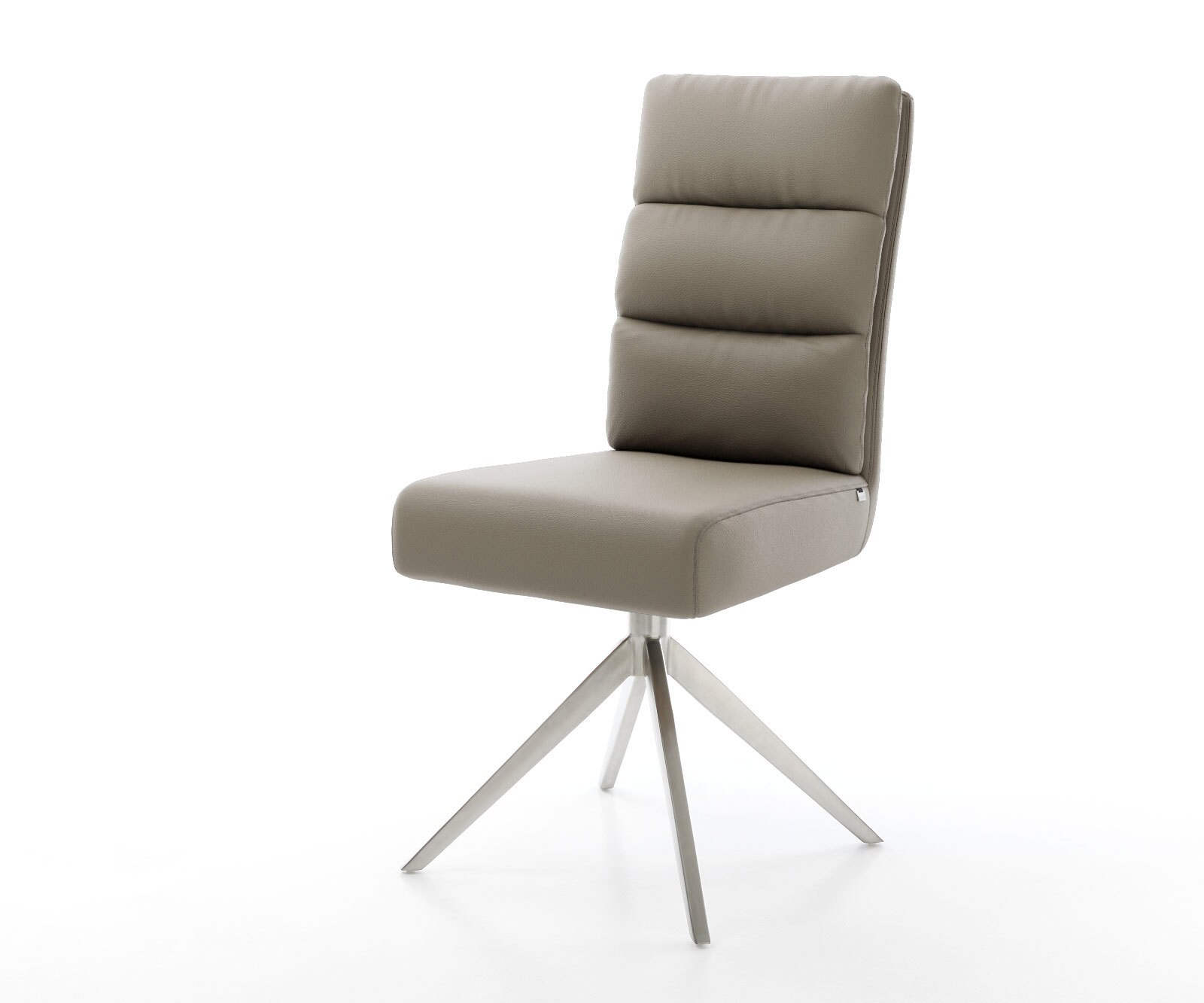 Draaistoel Pela-Flex echt leer mud kruisframe breed roestvrij staal 360° draaibaar rocker-functie pocketveer kern