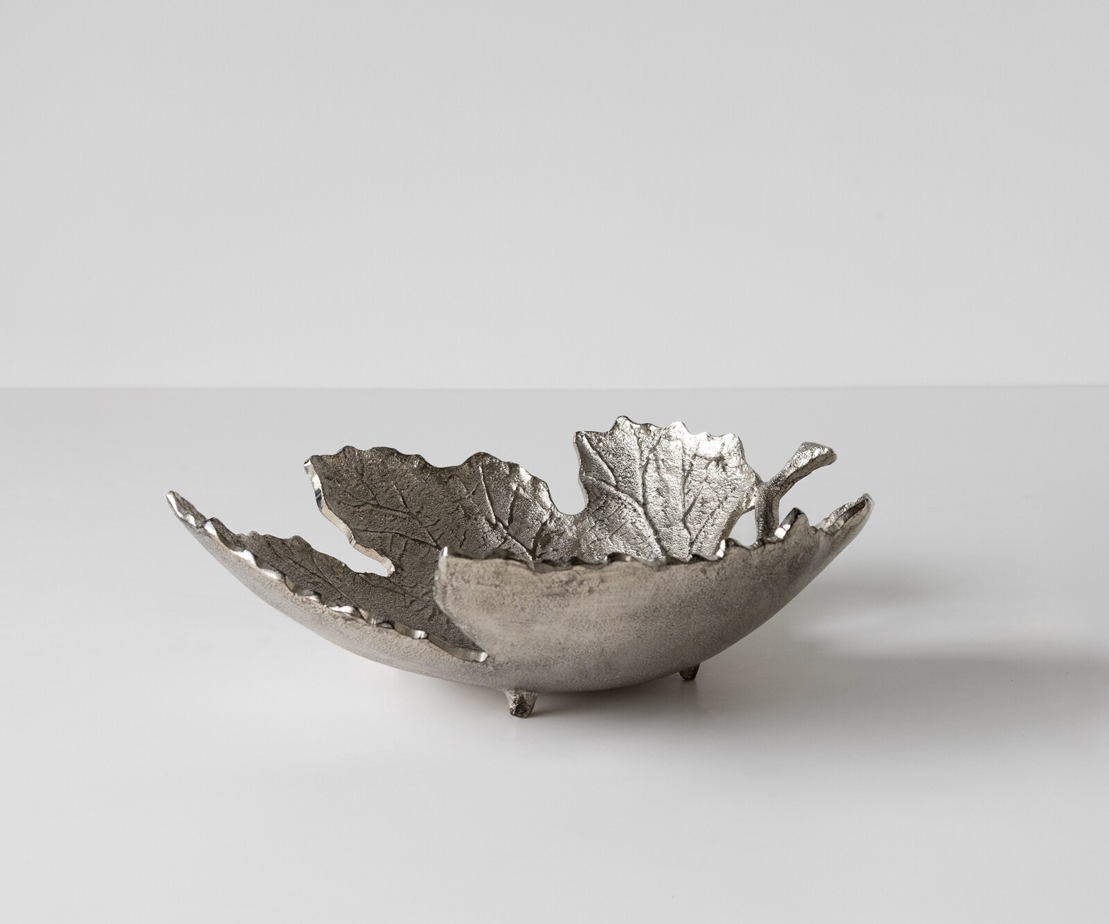 Schaal Folia B41 x D38 x H12 cm Aluminium Platin Handgemaakt 1