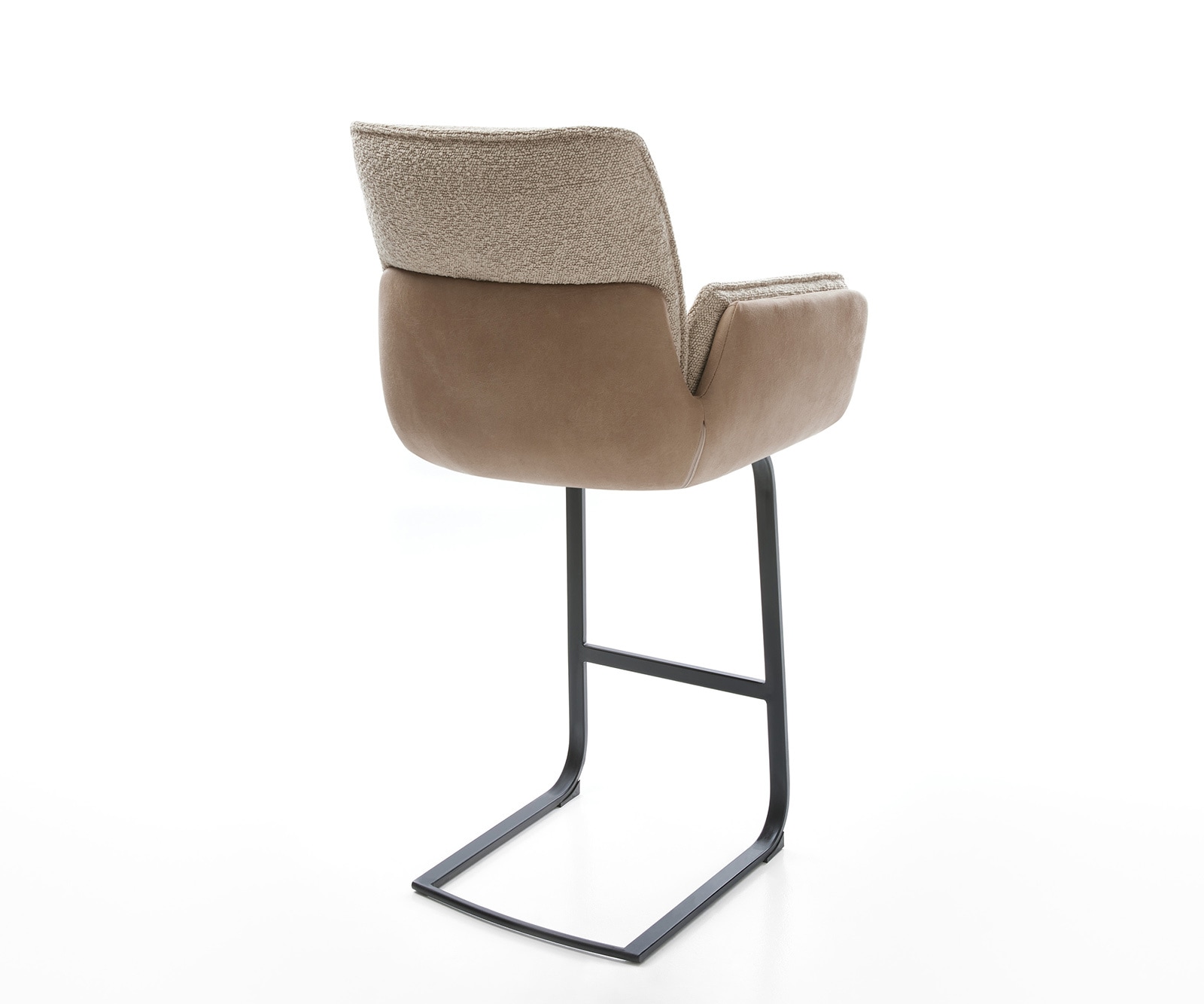 Barstoel Nela-Flex materiaalmix Mud vrijstaand vlak metaal pocketvering 4 Barstoel Nela-Flex materiaalmix Mud vrijstaand vlak metaal pocketvering 4