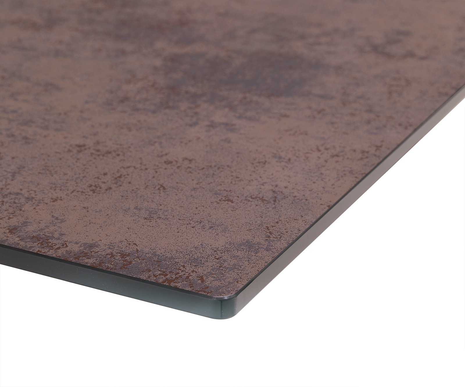 Eettafel Edge 180-220x90cm verre antiek-bruin middenpoot kruis zilver 4 Eettafel Edge 180-220x90cm verre antiek-bruin middenpoot kruis zilver 4