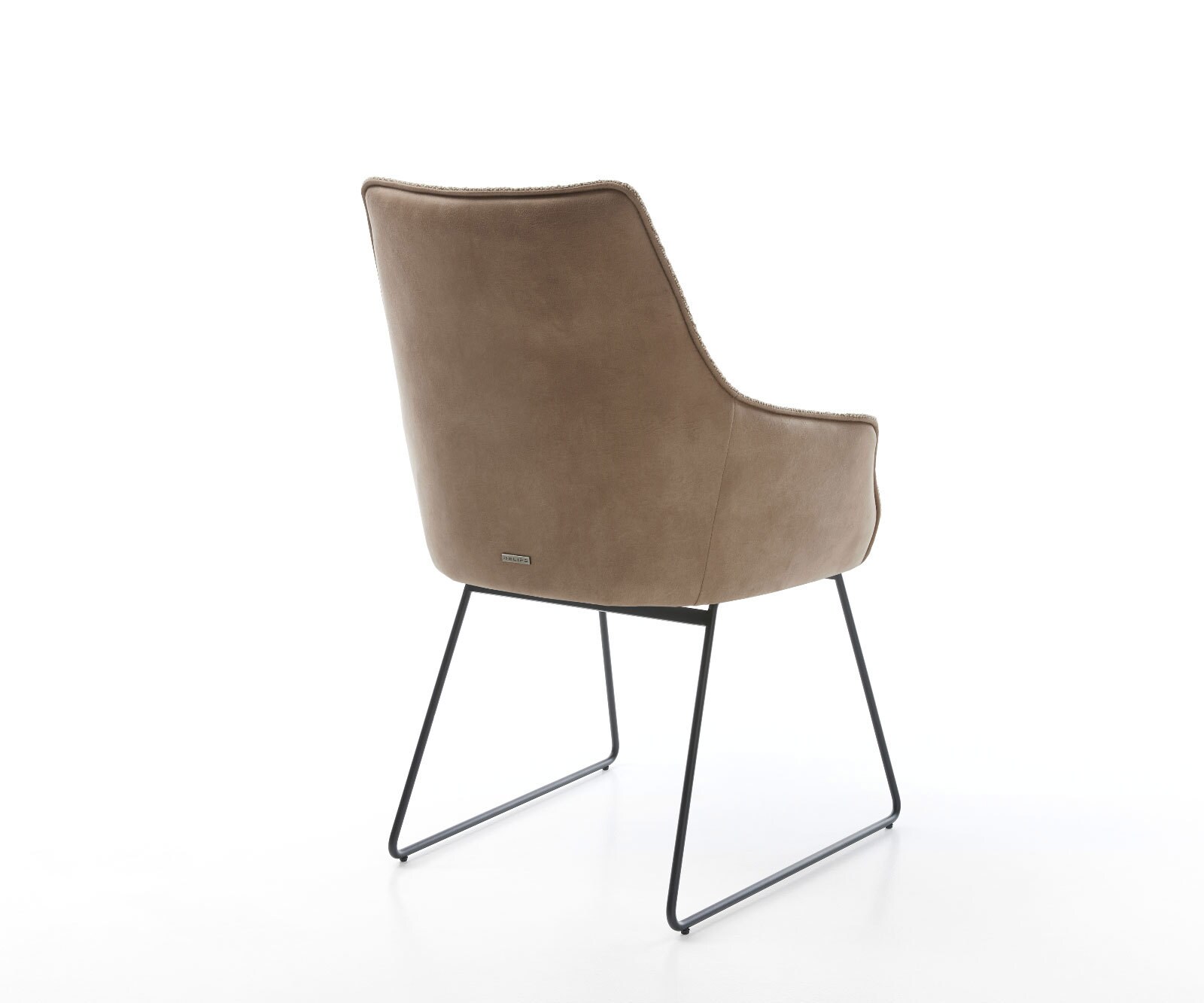 Eetkamerstoel Alja-Flex met armleuning materiaalmix mud slipframe zwart pocketveer kern 4
