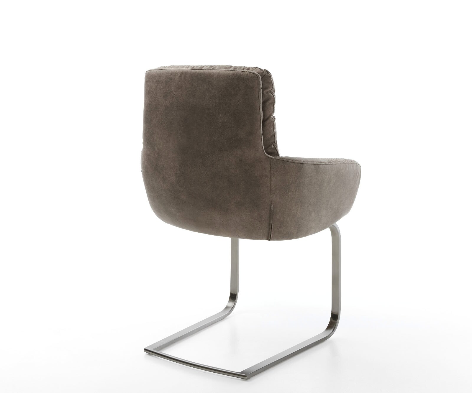 Sledemodel Abelia-Flex met armleuning microvelours taupe vintage sledemodel vlak grafiet 5