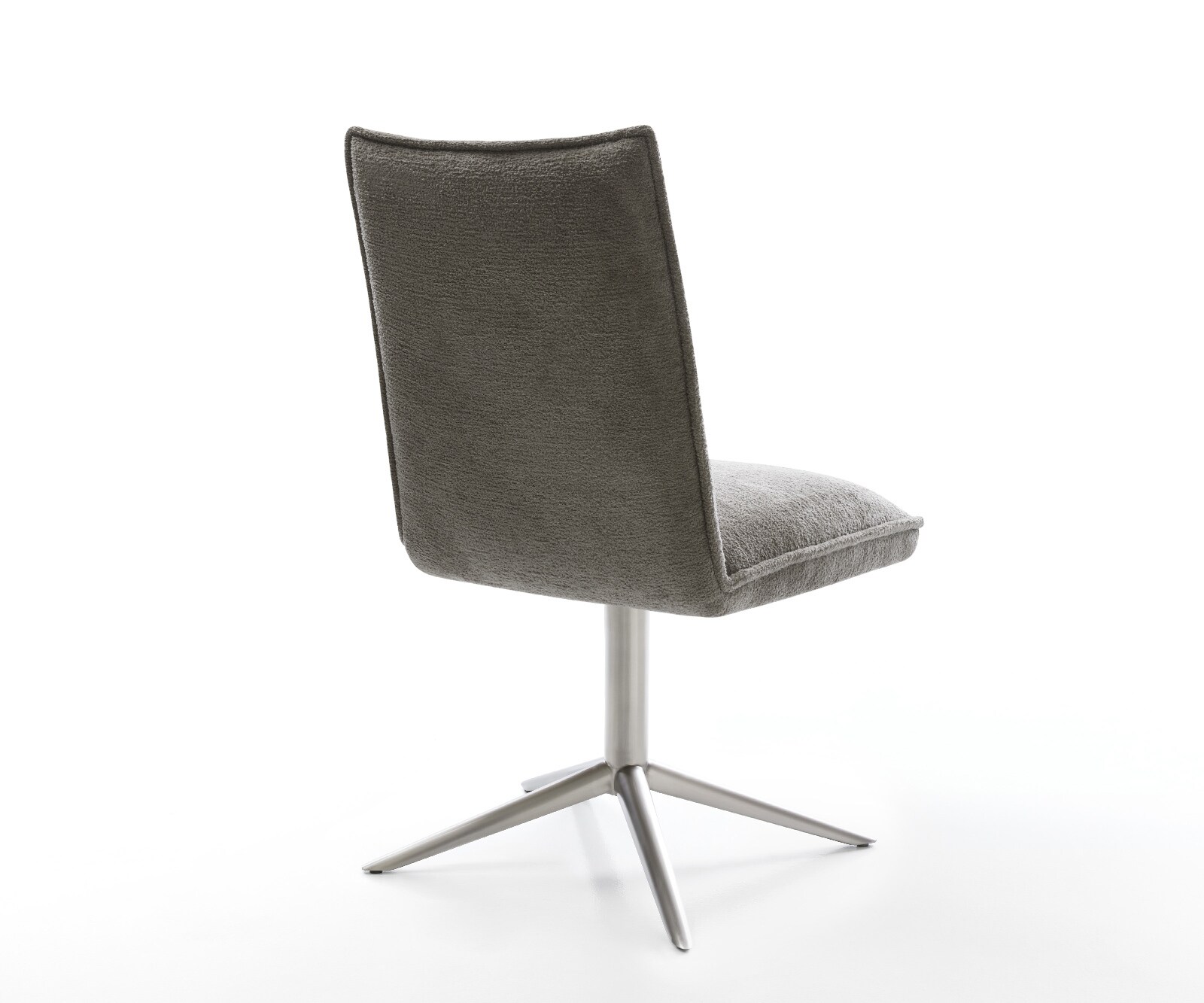 Draaistoel Lelio-Flex bouclé zacht mud kruispoot roestvrij staal 360° draaibaar rocker-functie pocketveer kern 5