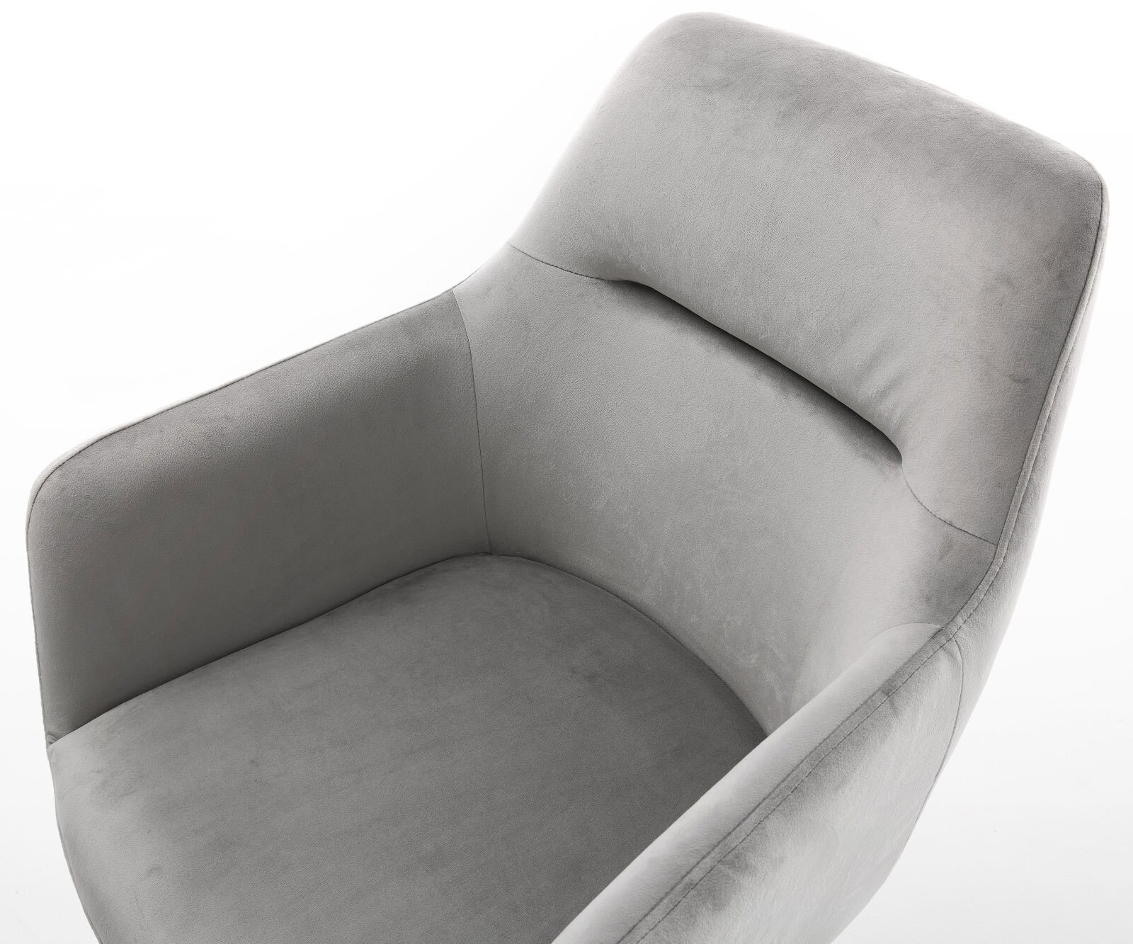 Draaistoel Pejo-Flex fluweel grijs kruisframe breed roestvrij staal 360° draaibaar rocker-functie pocketveer kern 3 Draaistoel Pejo-Flex fluweel grijs kruisframe breed roestvrij staal 360° draaibaar rocker-functie pocketveer kern 3