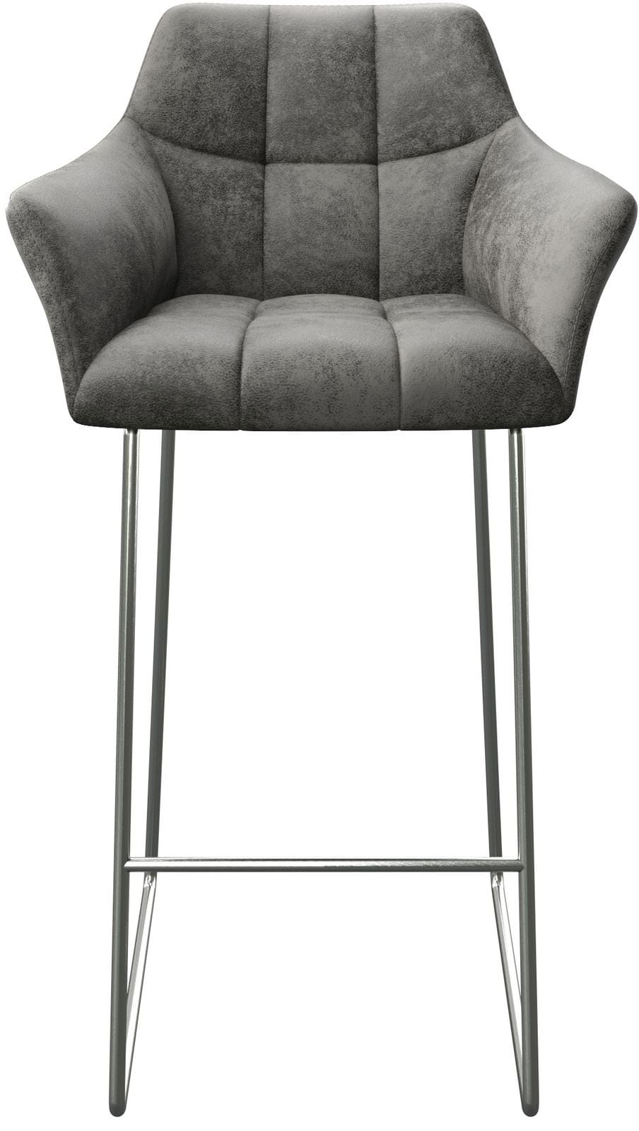 Barstoel Yulo-Flex vintage grijs slipframe roestvrijstaal 3 Barstoel Yulo-Flex vintage grijs slipframe roestvrijstaal 3