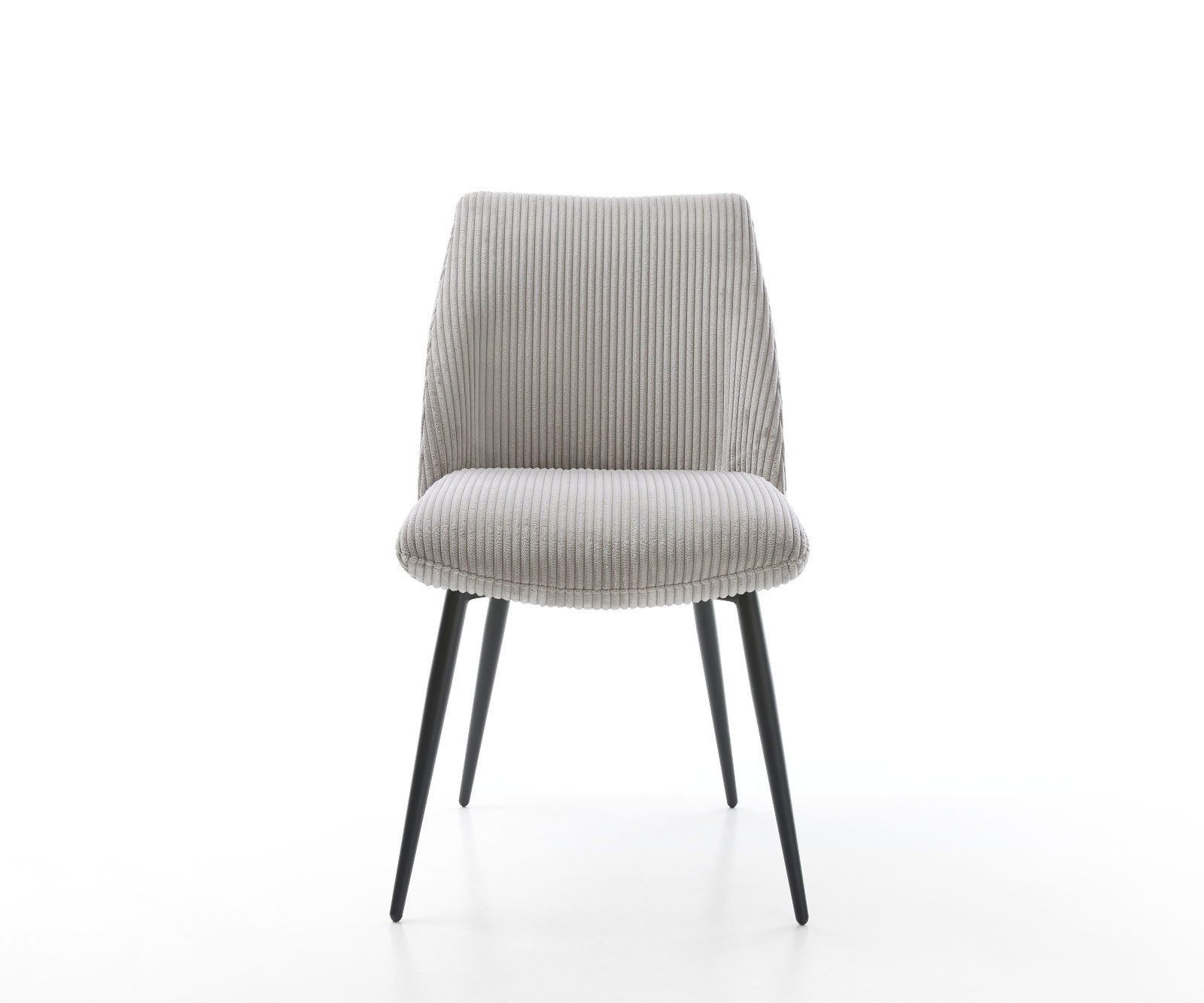 Eetkamerstoel Elso-Flex koord zilver grijs 4-poot conisch zwart pocketveer kern 2