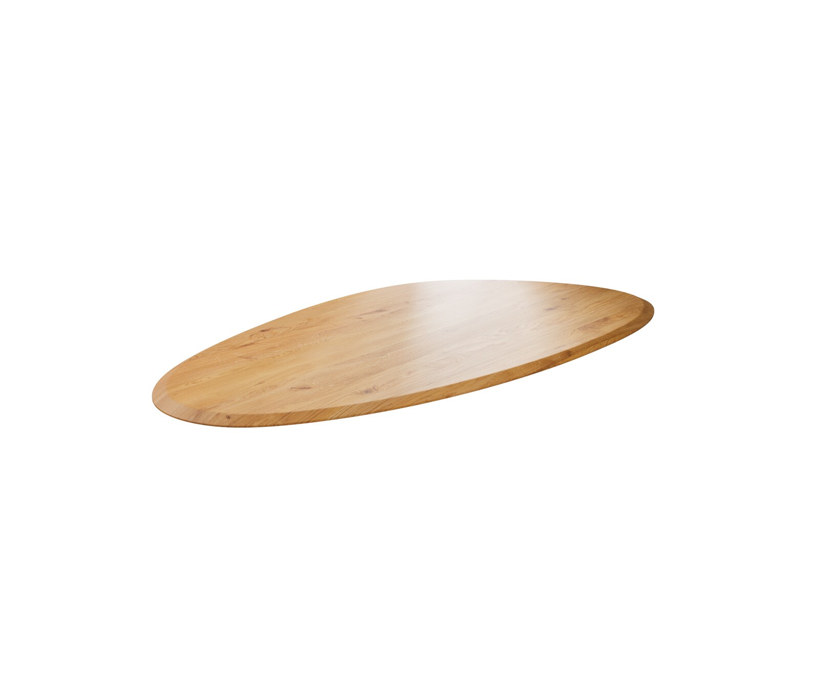 Eettafelblad Edge ovaal 220x120x2,5 cm eiken natuur Flow Edge