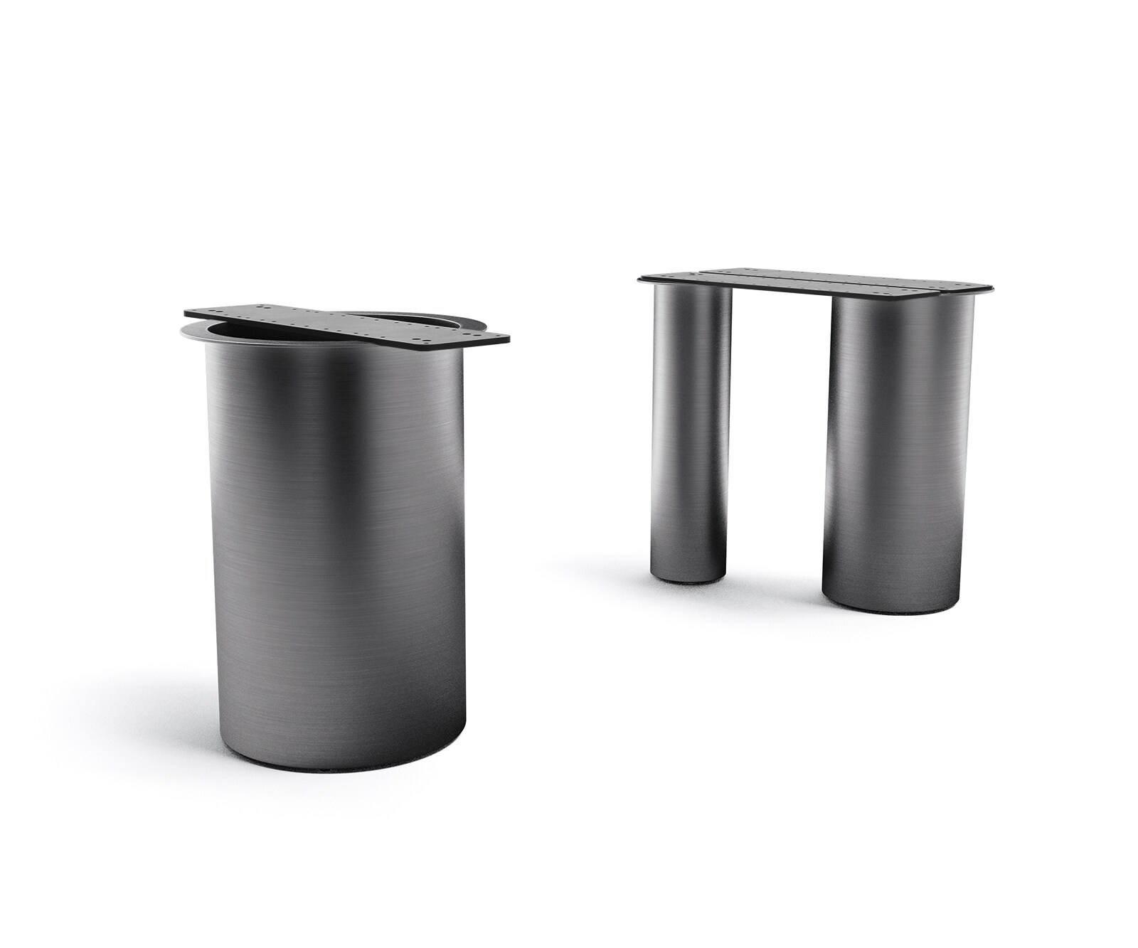 Onderstel Troa roestvrij staal goud/zwart voor tafelbladen vanaf 200 cm Onderstel Troa roestvrij staal goud/zwart voor tafelbladen vanaf 200 cm