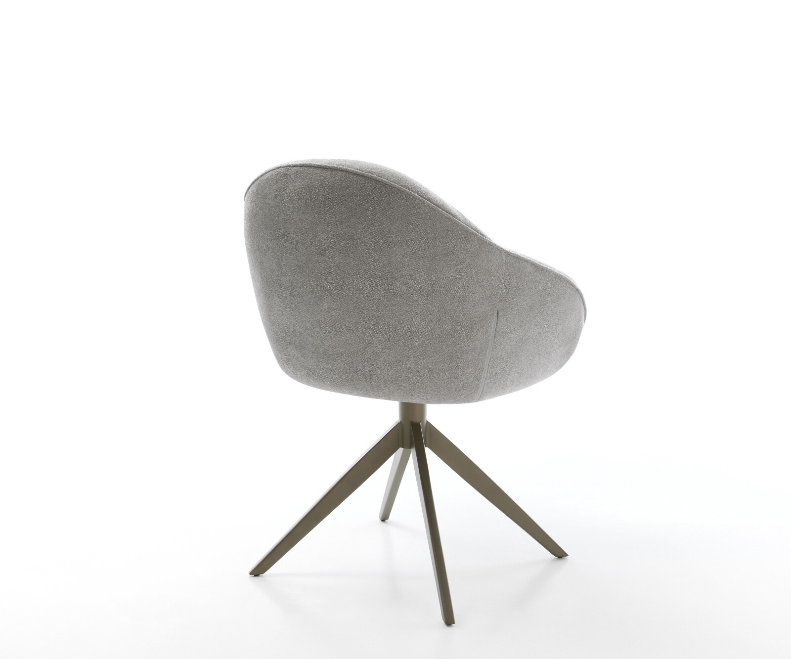 Draaistoel Gaio-Flex zachte stof met structuur grijs kruisframe breed afwerking met titanium 360° draaibaar rocker-functie 4