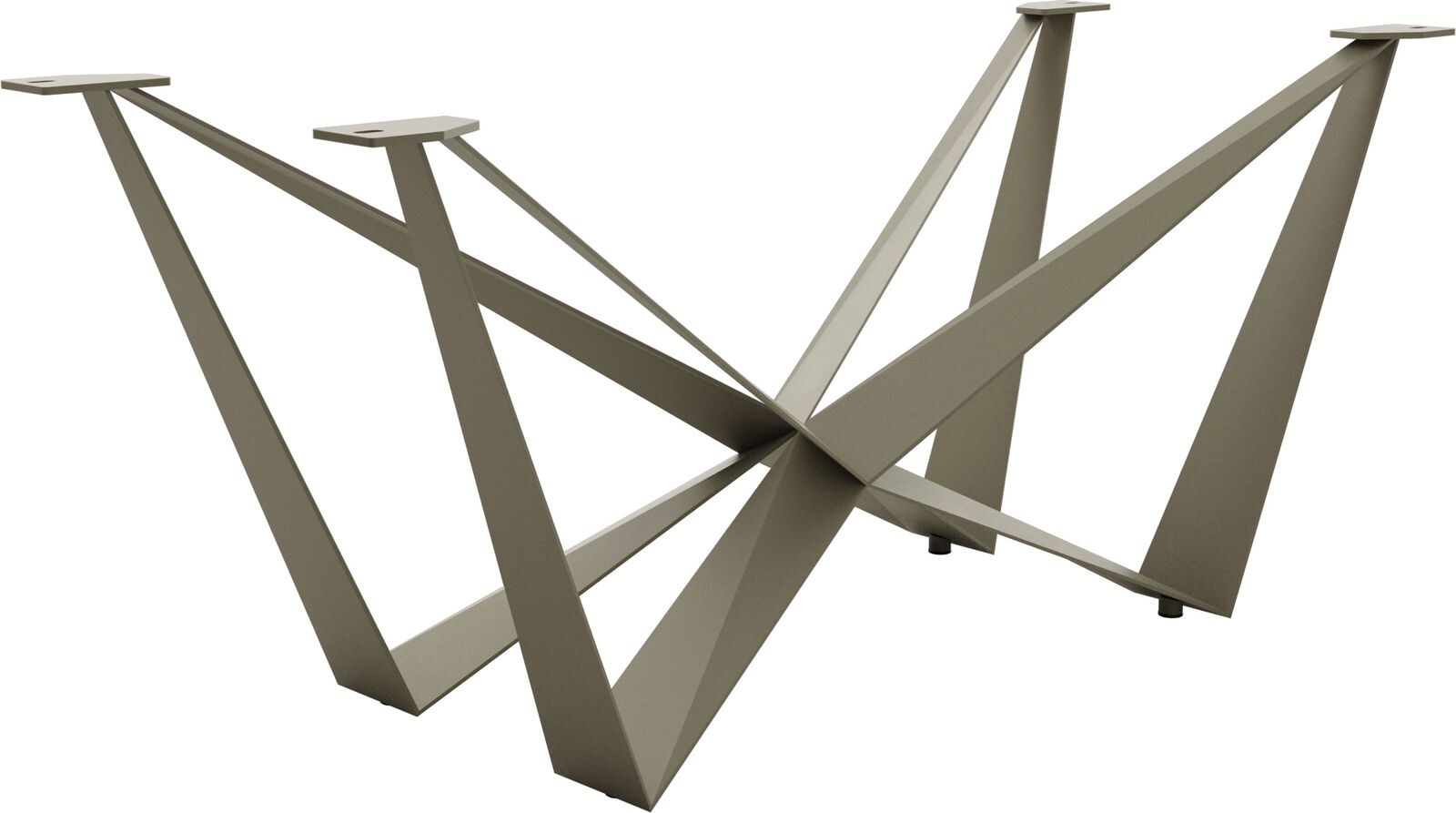 Tafelframe Spider metaal effect afwerking titanium tafelbladen vanaf 200 cm