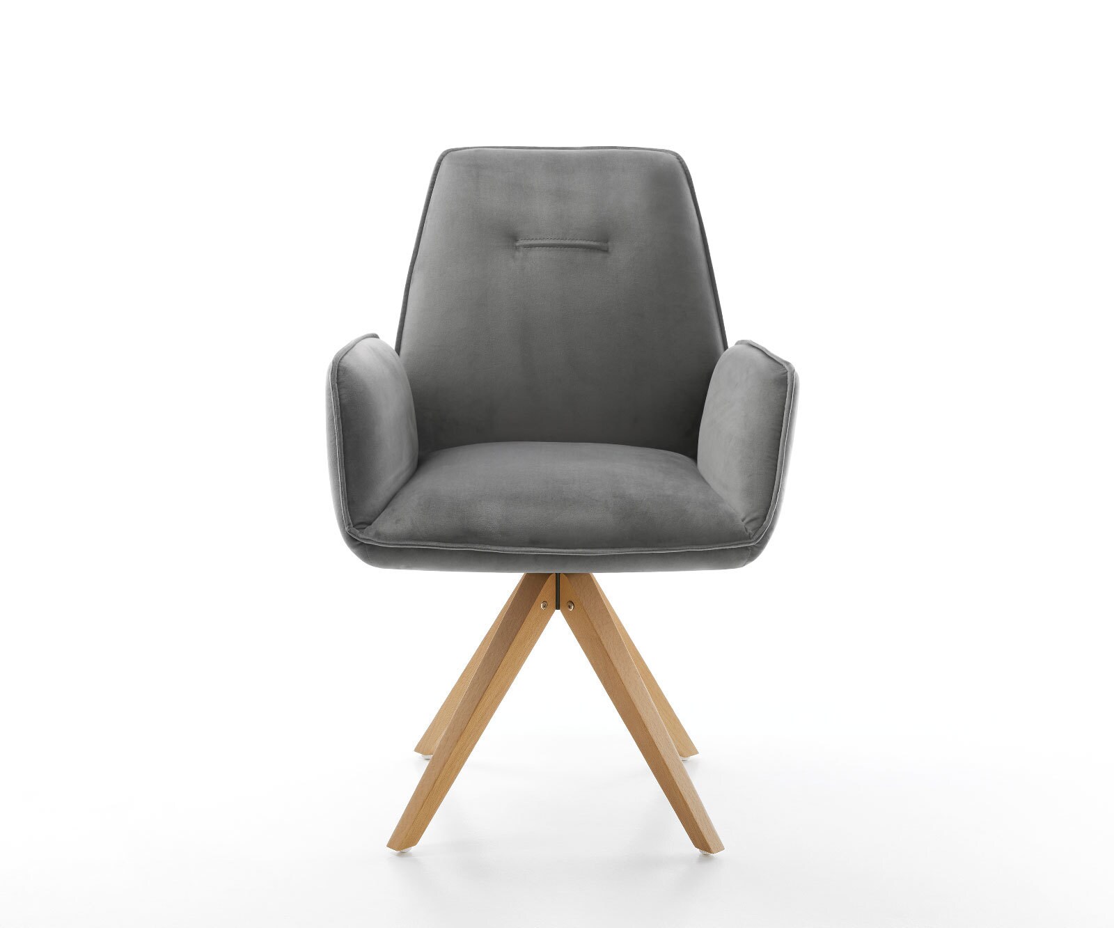 Eetkamerstoel Zoa-Flex fluweel grijs houten frame hoekig natuur pocketveer kern 1 Eetkamerstoel Zoa-Flex fluweel grijs houten frame hoekig natuur pocketveer kern 1