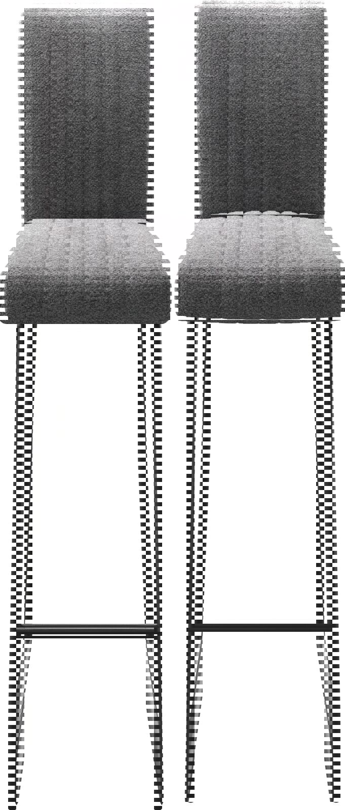 Barstoel Luiga-Flex structuurstof lichtgrijs slipframe metaal 3 Barstoel Luiga-Flex structuurstof lichtgrijs slipframe metaal 3