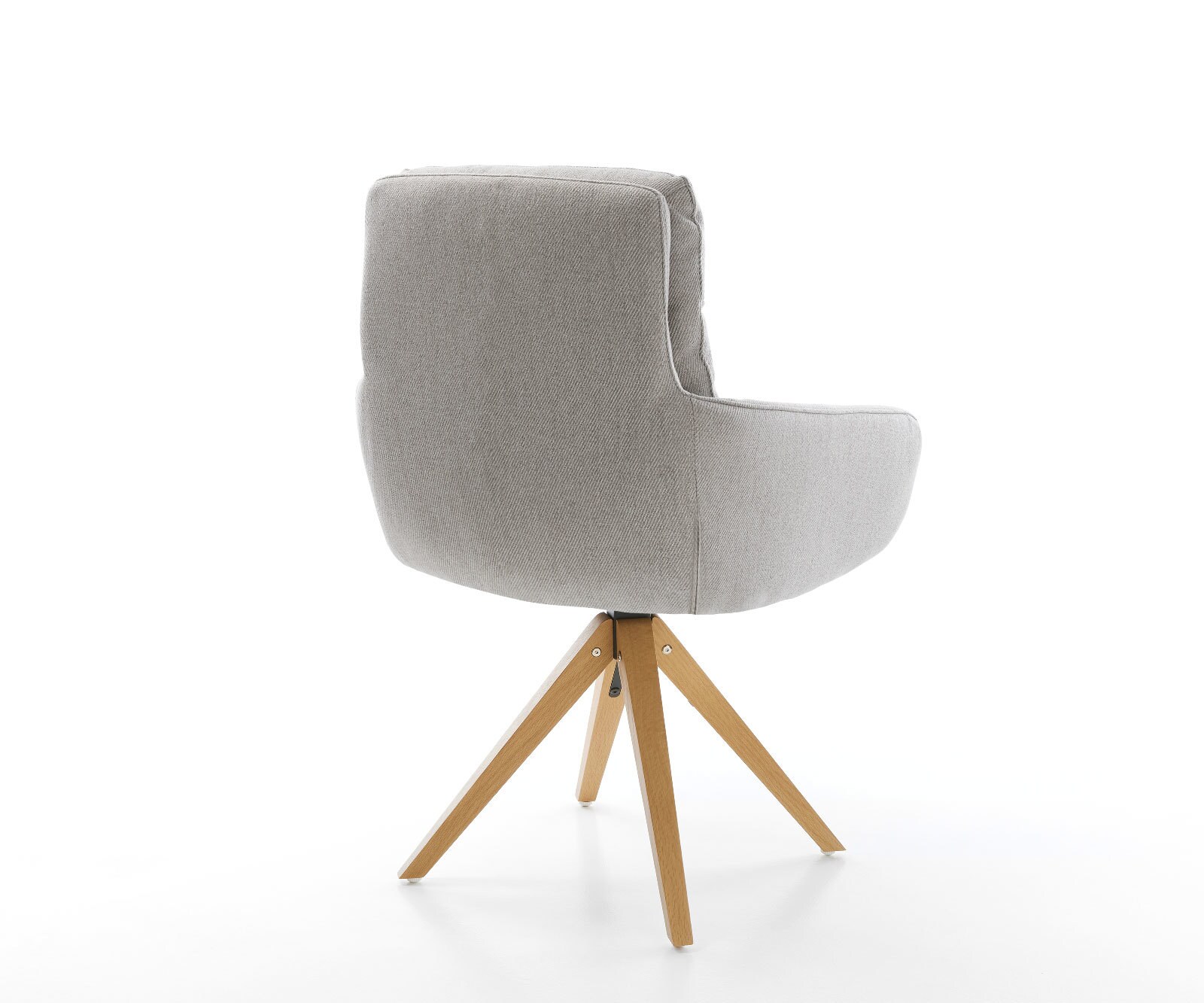 Eetkamerstoel Abelia-Flex met armleuning stripes lichtgrijs houten frame hoekig natuur 5 Eetkamerstoel Abelia-Flex met armleuning stripes lichtgrijs houten frame hoekig natuur 5