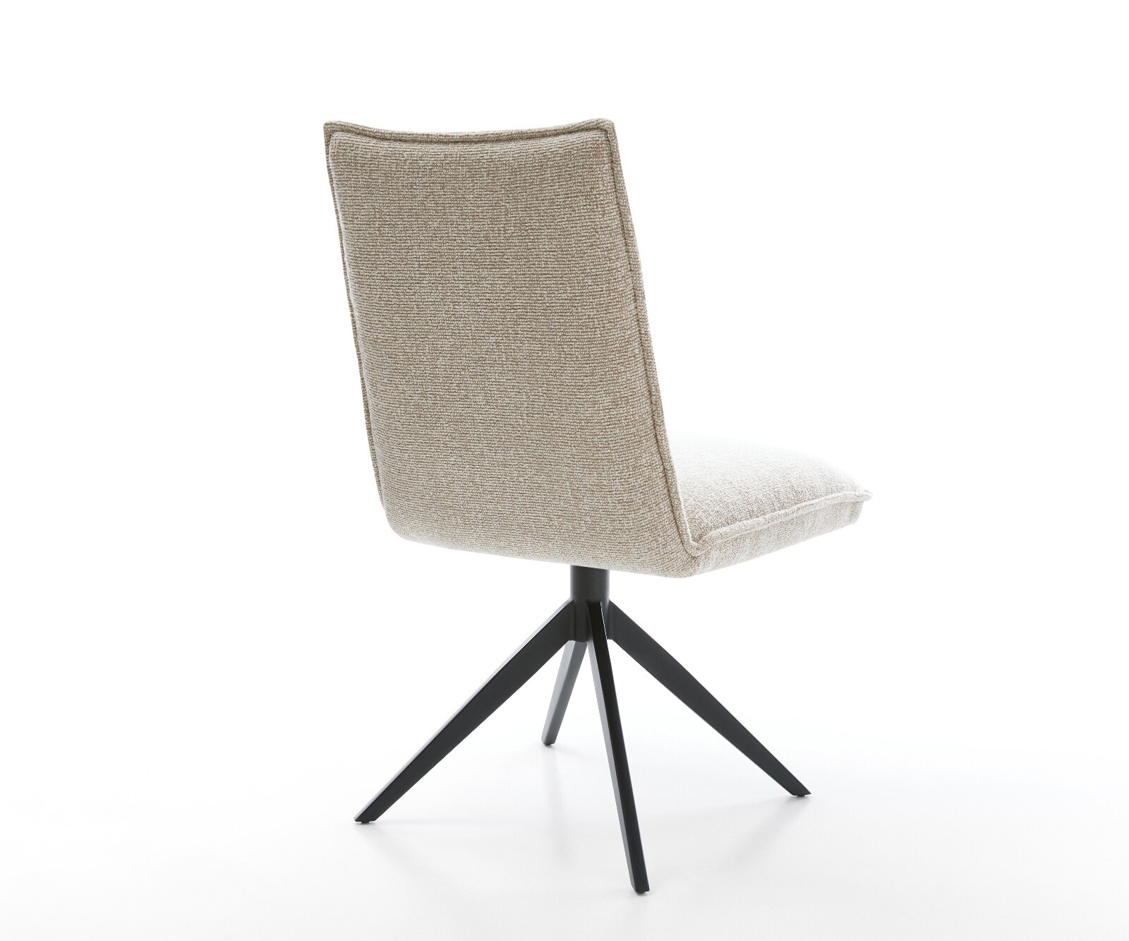Draaistoel Lelio-Flex geweven stof beige kruisframe breed zwart 360° draaibaar rocker-functie pocketveer kern 5