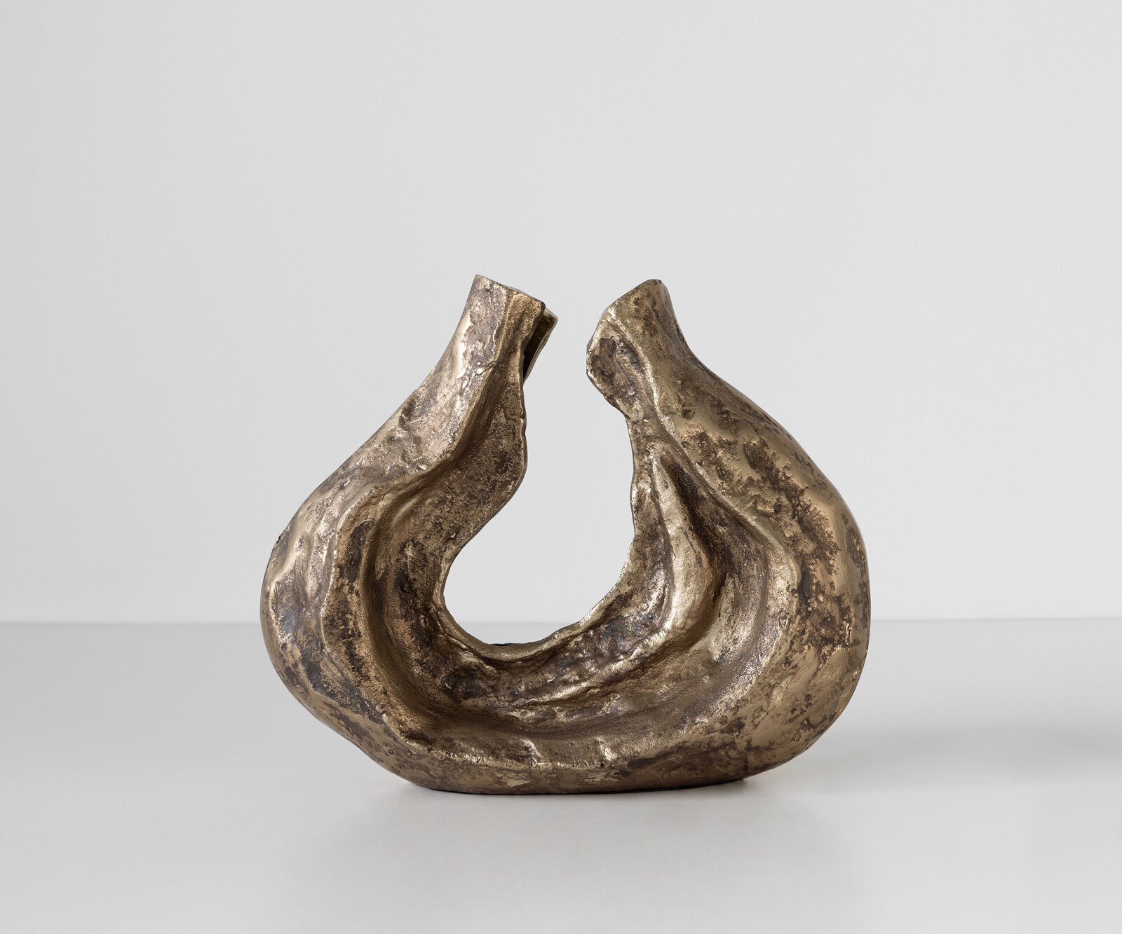 Sculptuur Nexora B40 x D15 x H33 cm Aluminium Oro Antico Handgemaakt 1